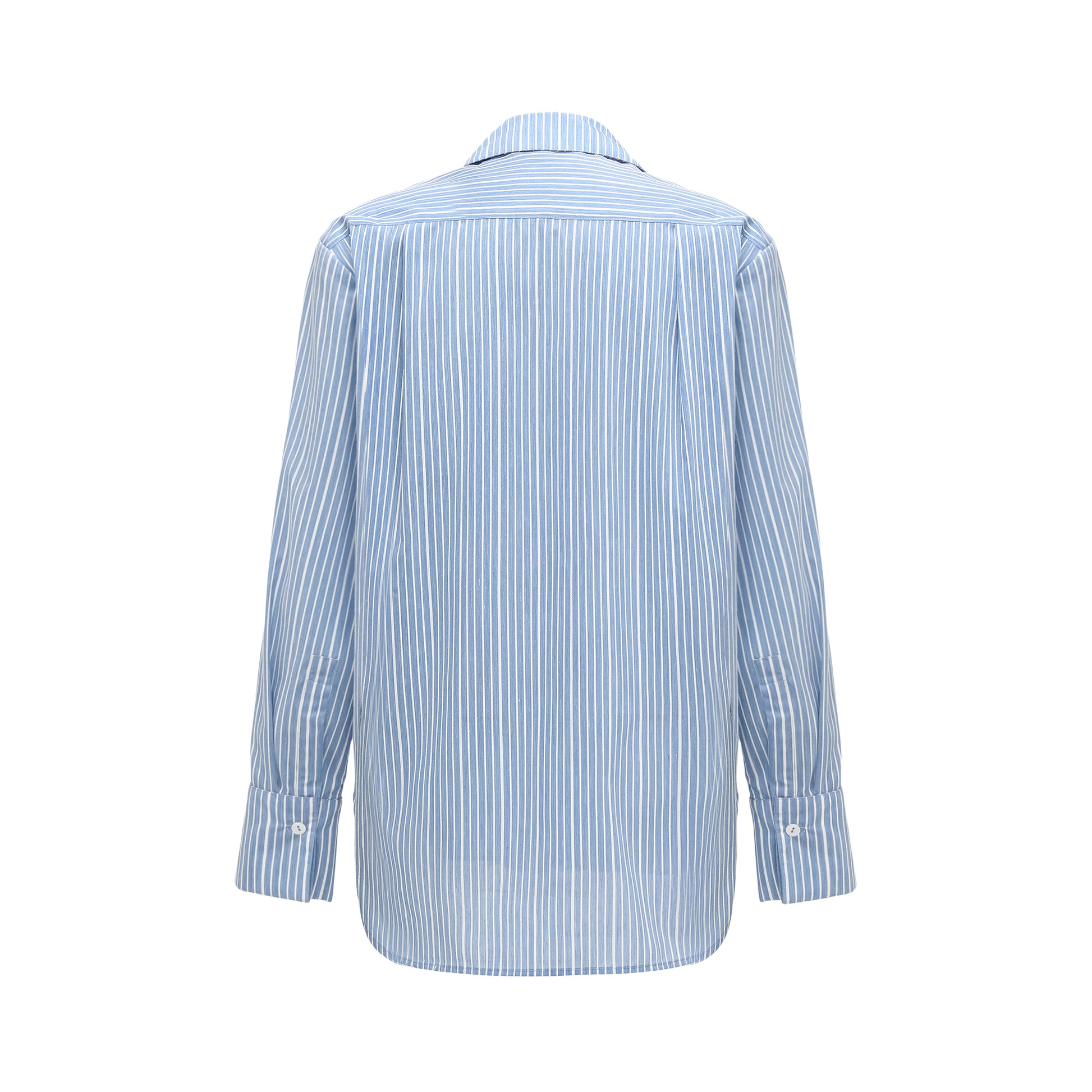Sky Blue & White Striped Shirt