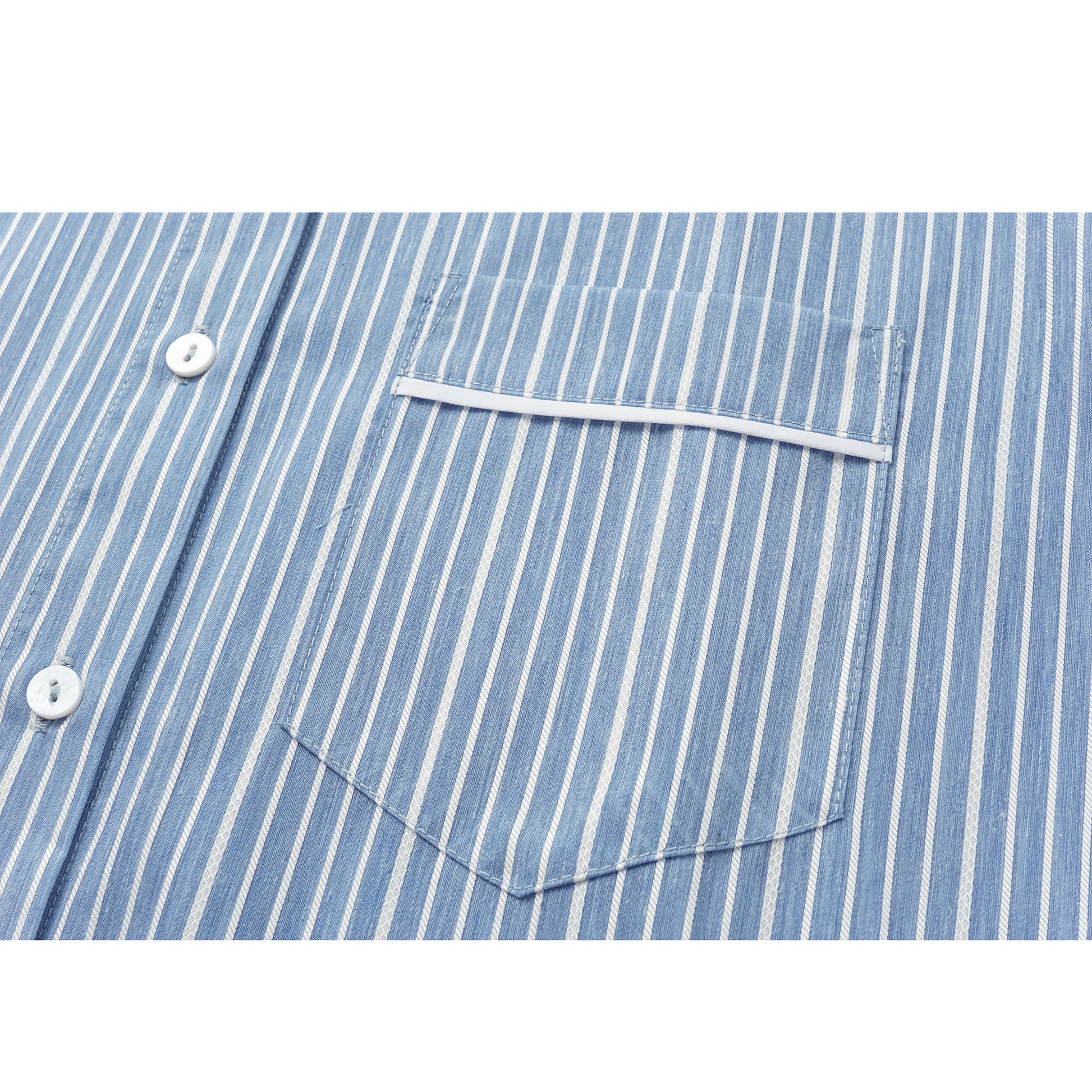 Sky Blue & White Striped Shirt