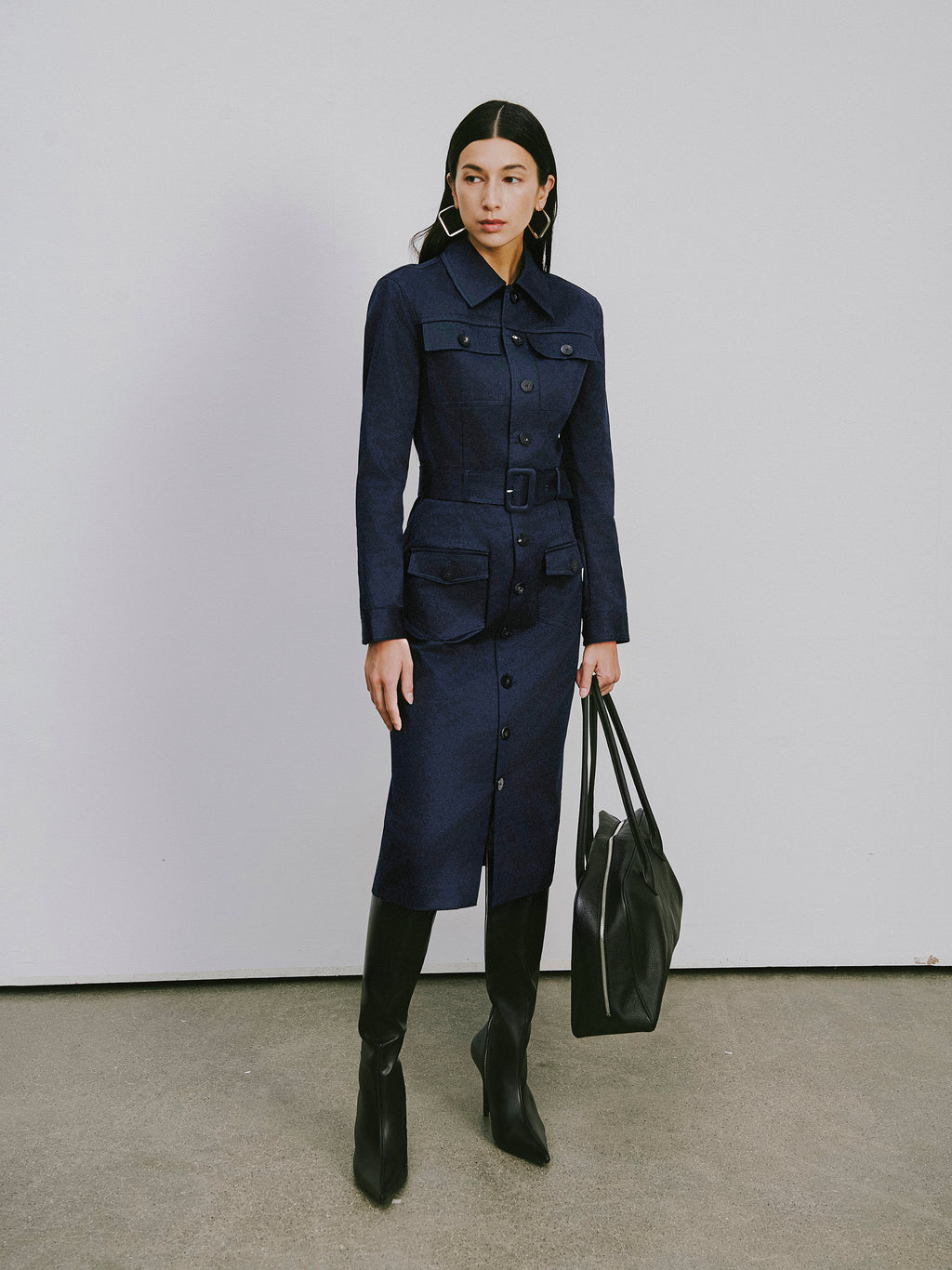 Utility Style Knee- Length Dress