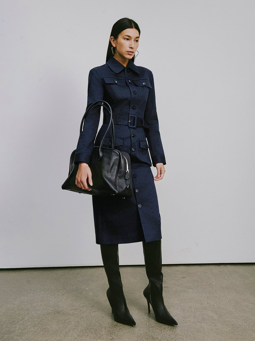 Utility Style Knee- Length Dress