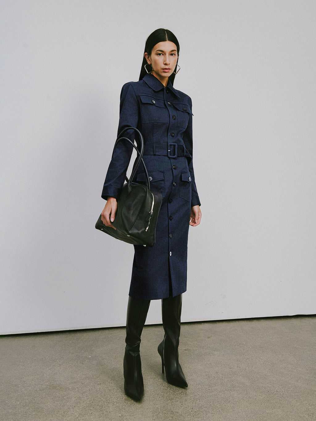 Utility Style Knee- Length Dress