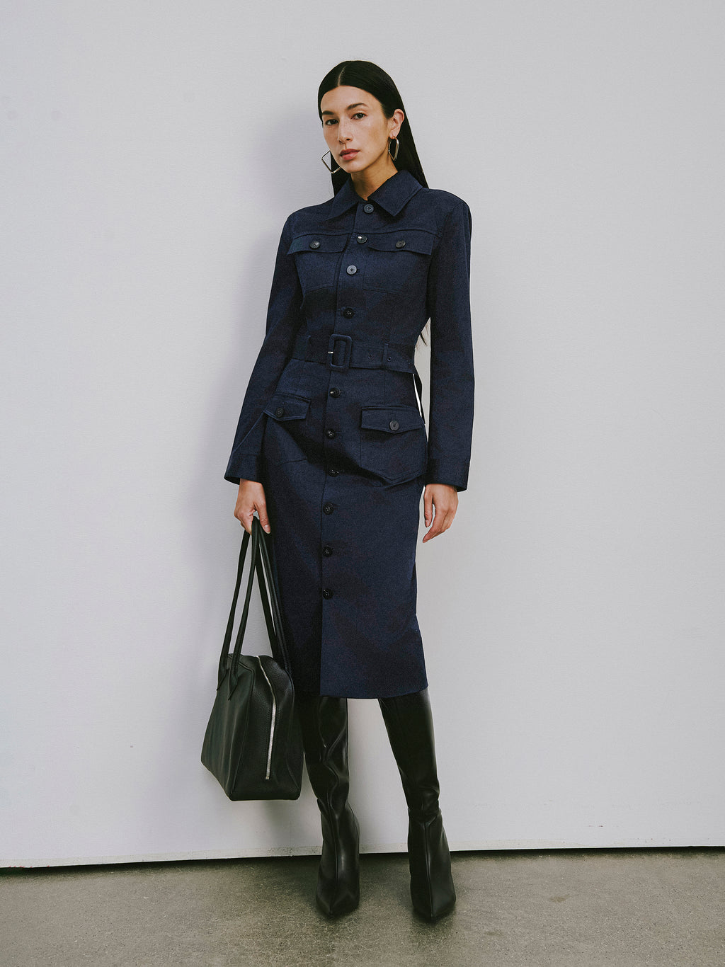 Utility Style Knee- Length Dress