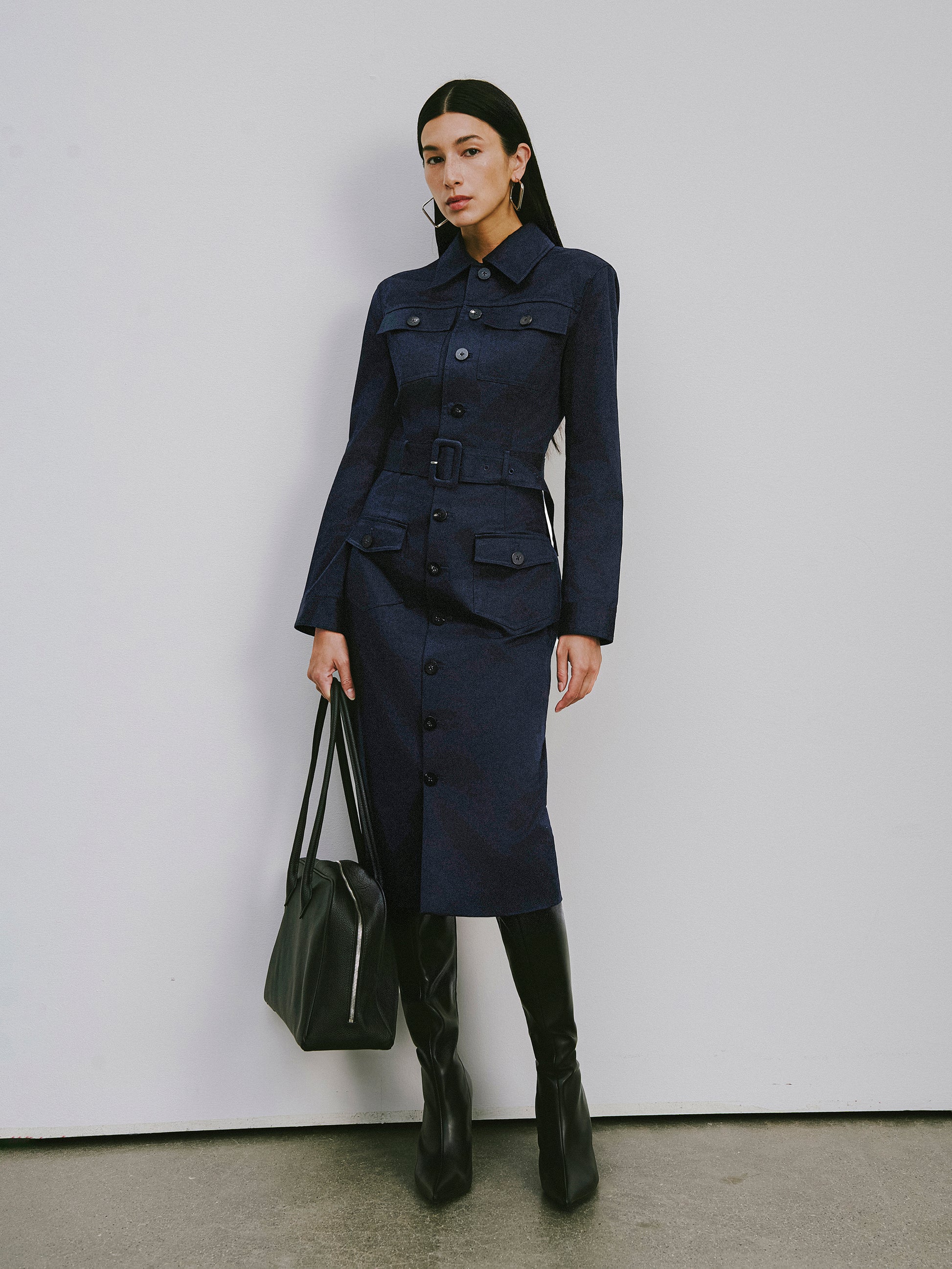 Utility Style Knee- Length Dress