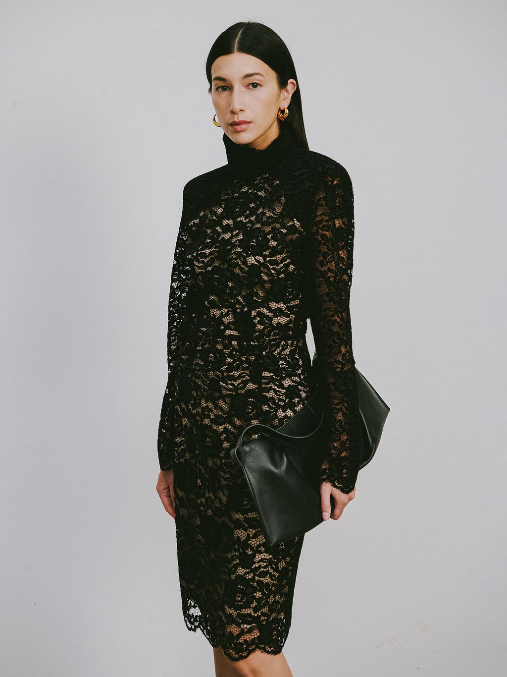 Top with Flocked Lace & Openwork