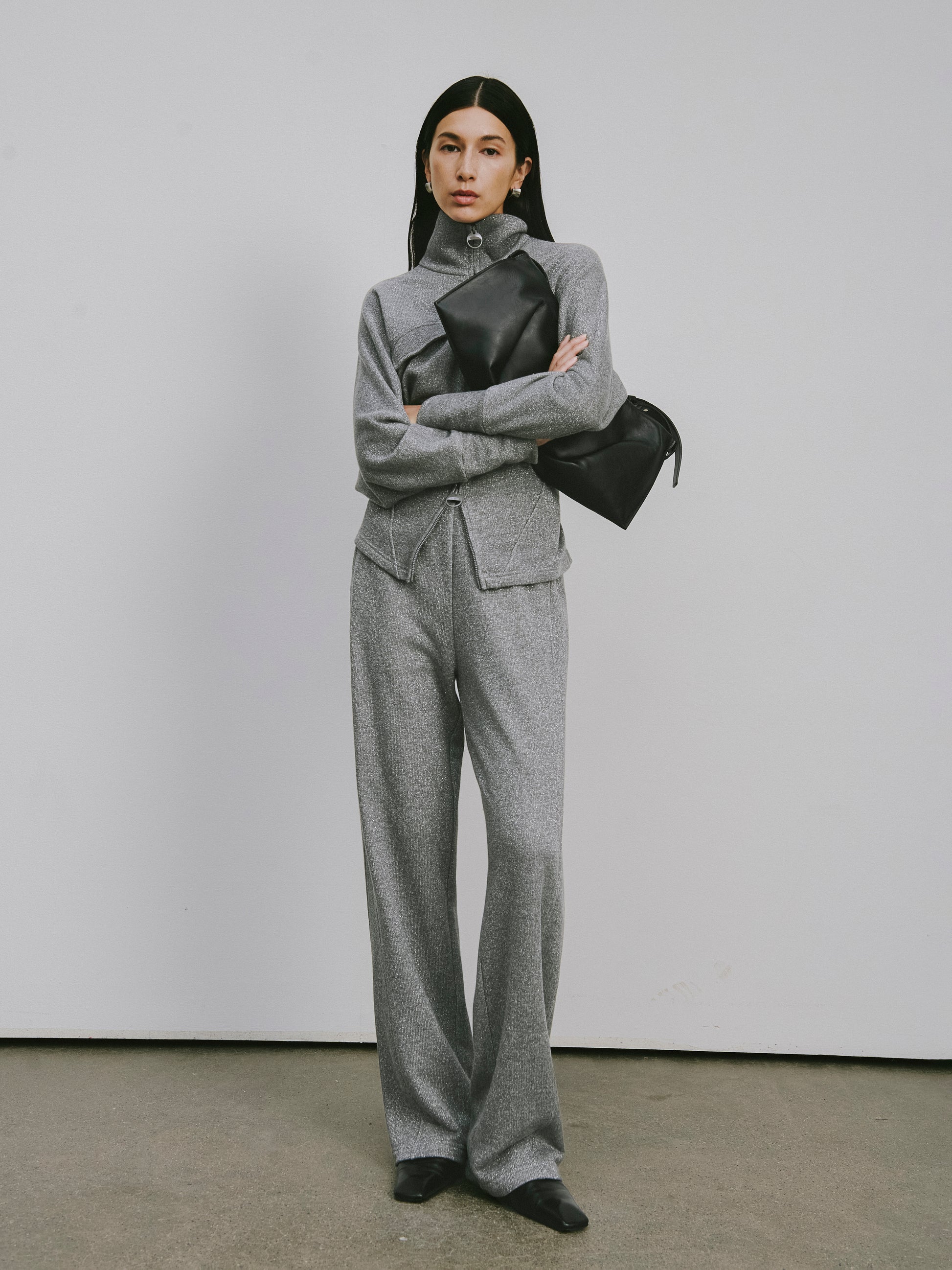 High-Rise Straight-Leg Athletic Pants