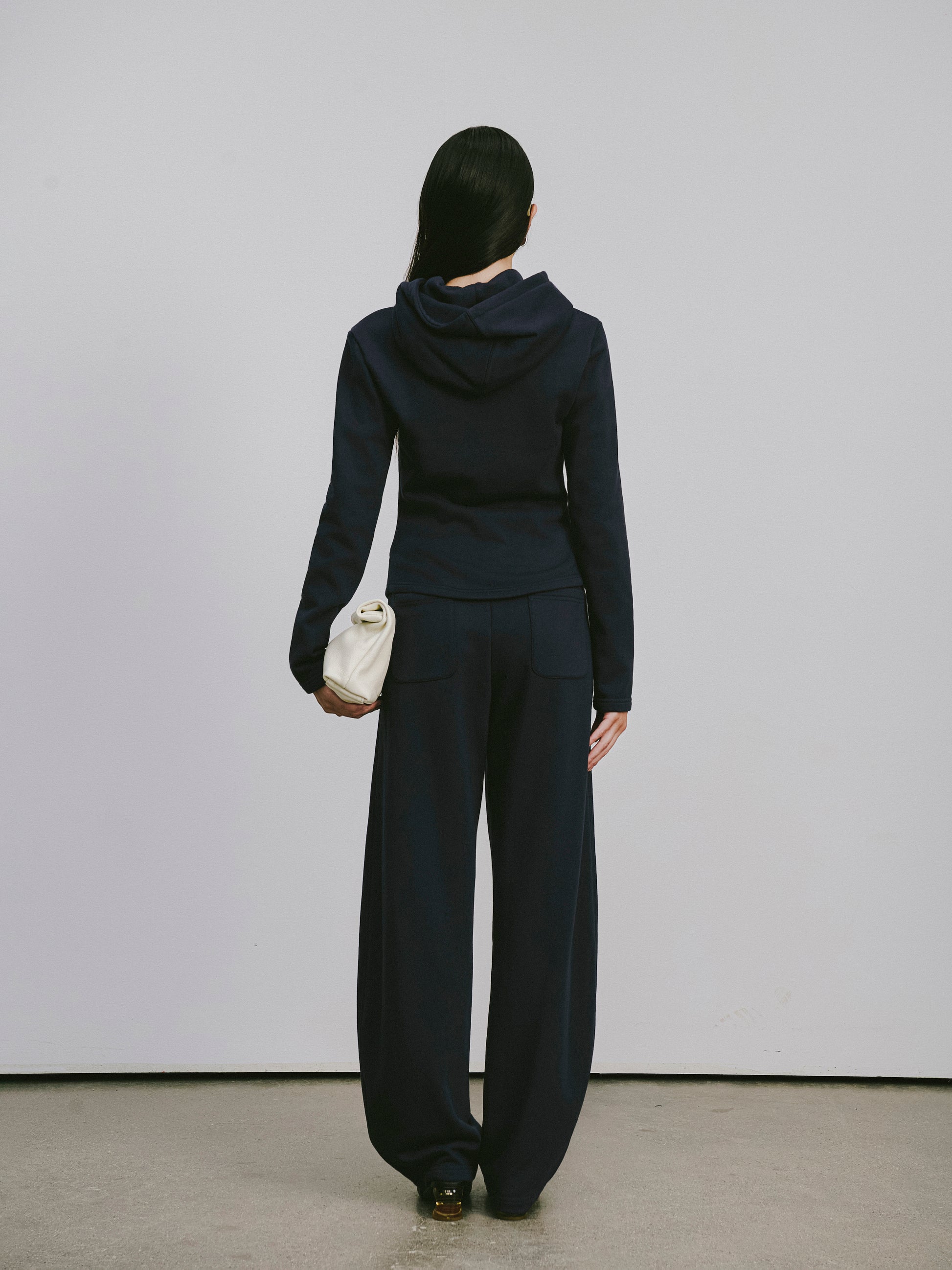 Zip-Front Hooded Sweatshirt Jacket