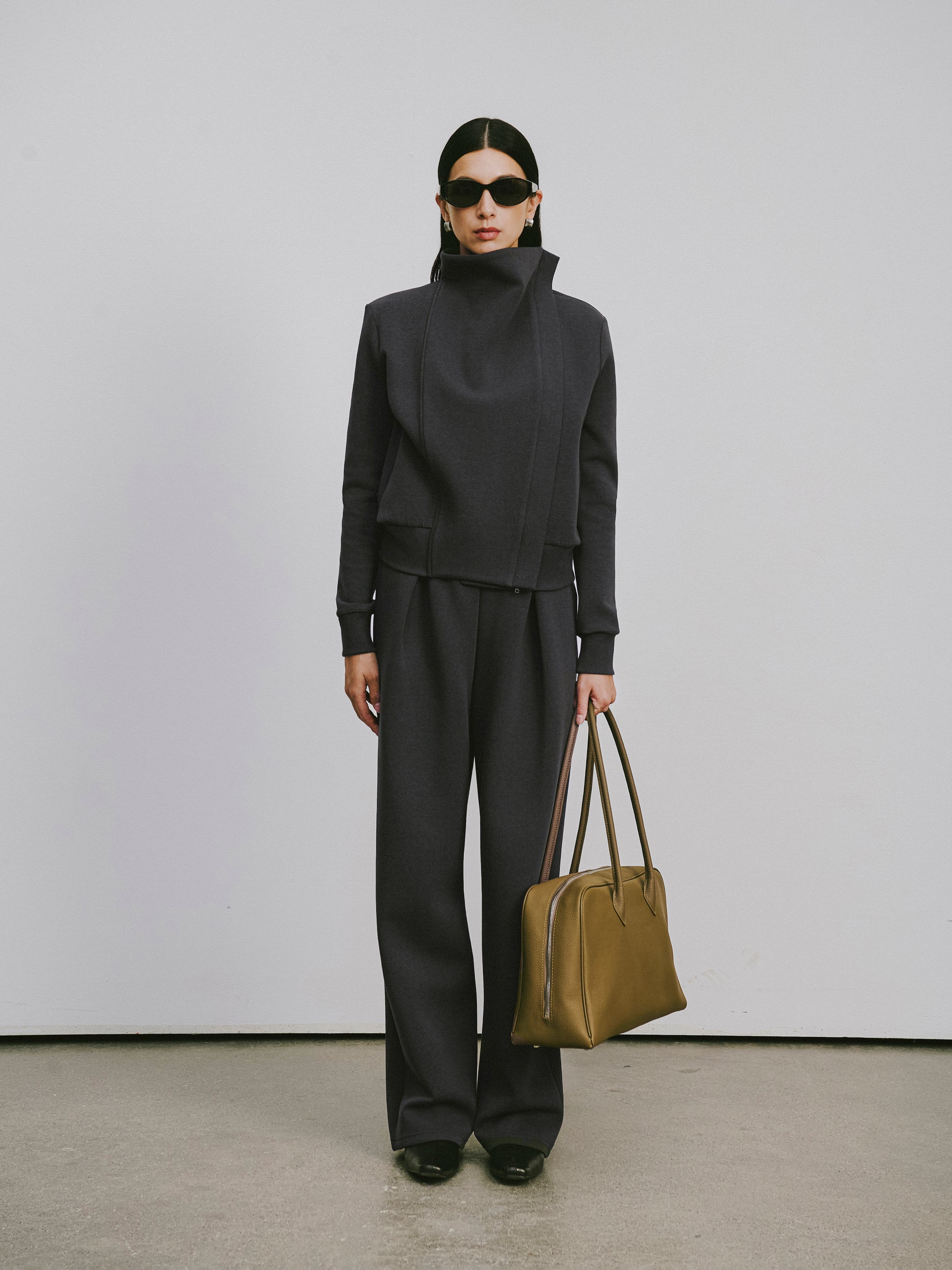 Cross-Front Athleisure Style Jacket