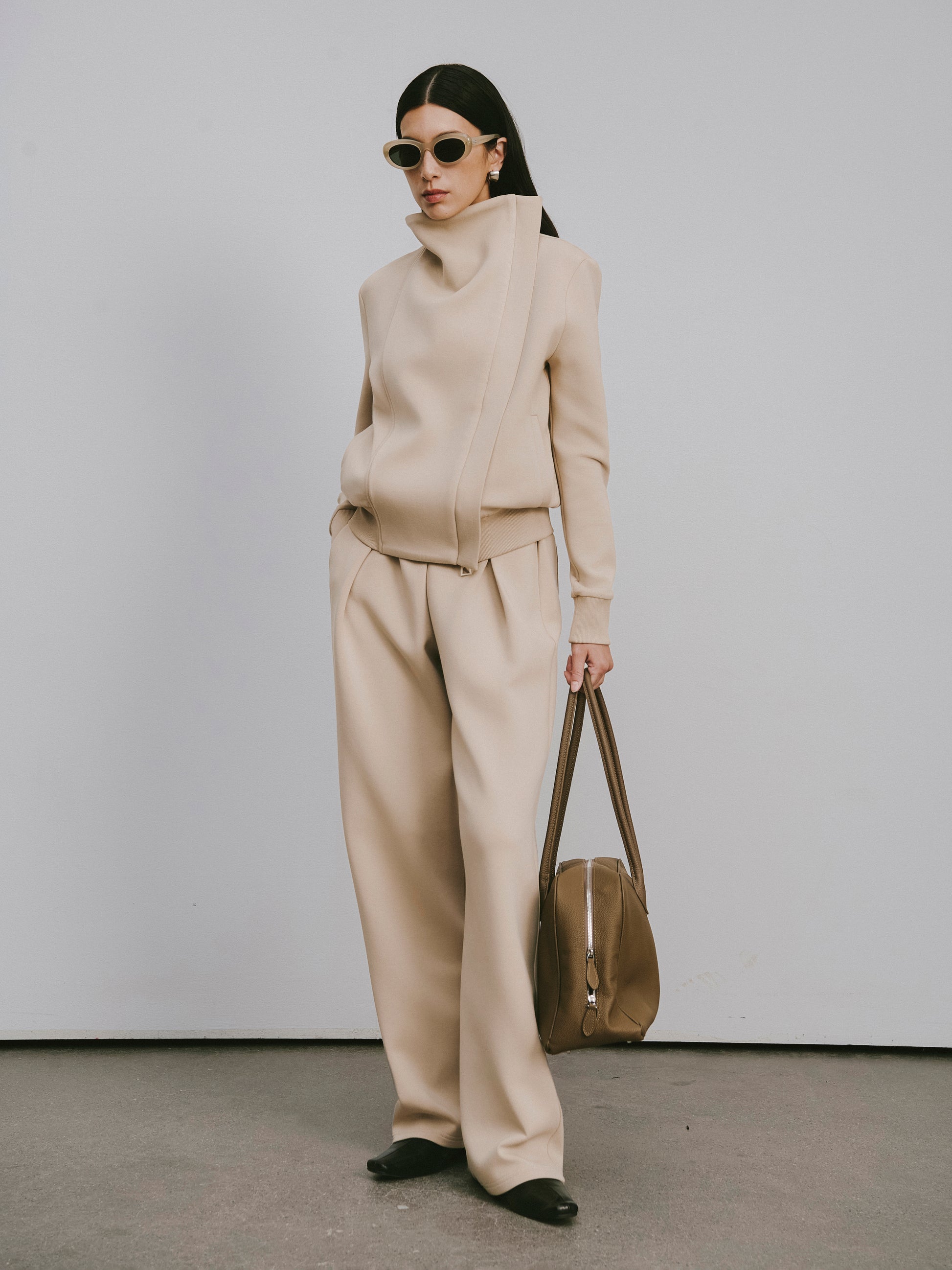 Cross-Front Athleisure Style Jacket