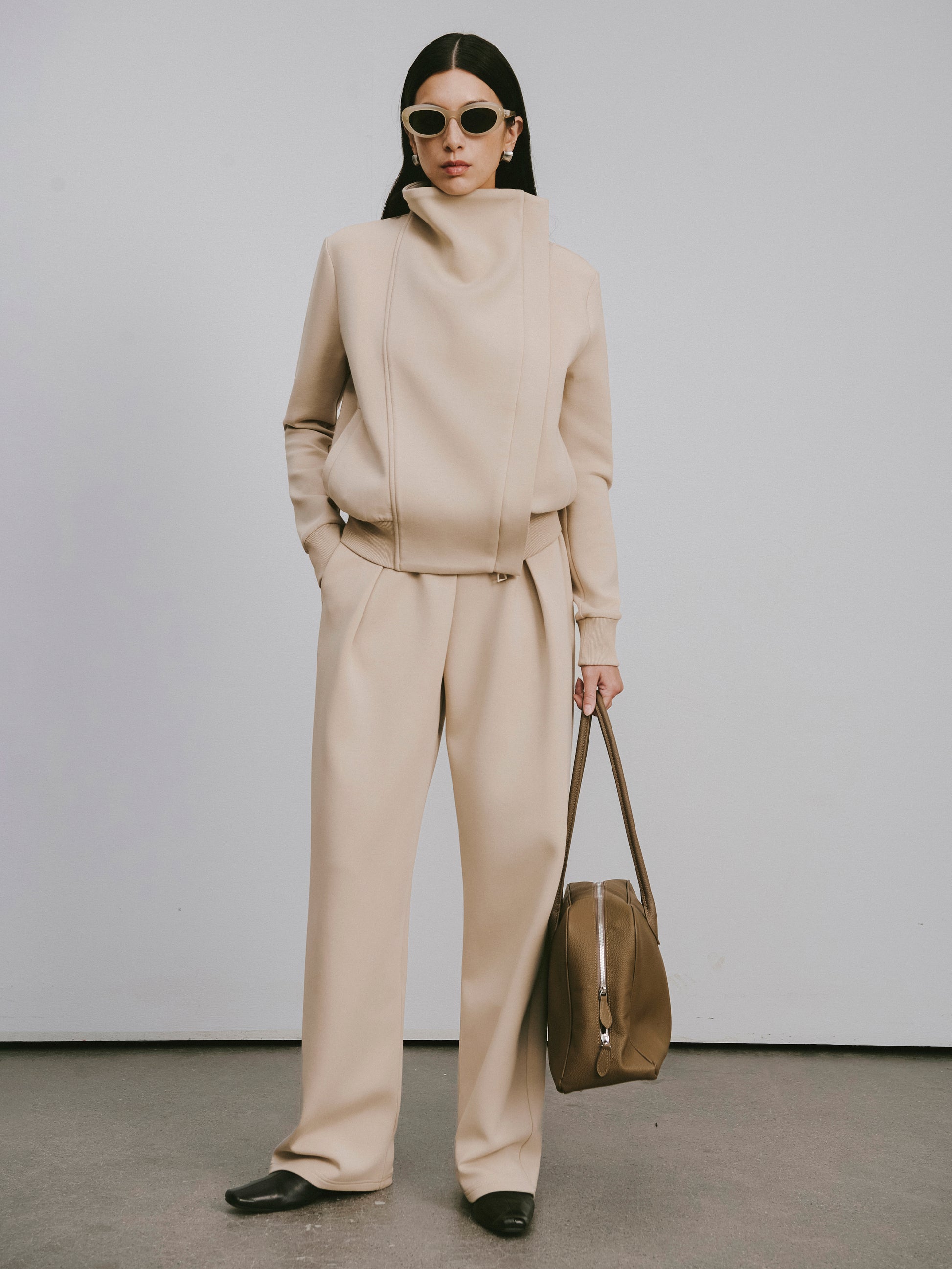 Cross-Front Athleisure Style Jacket