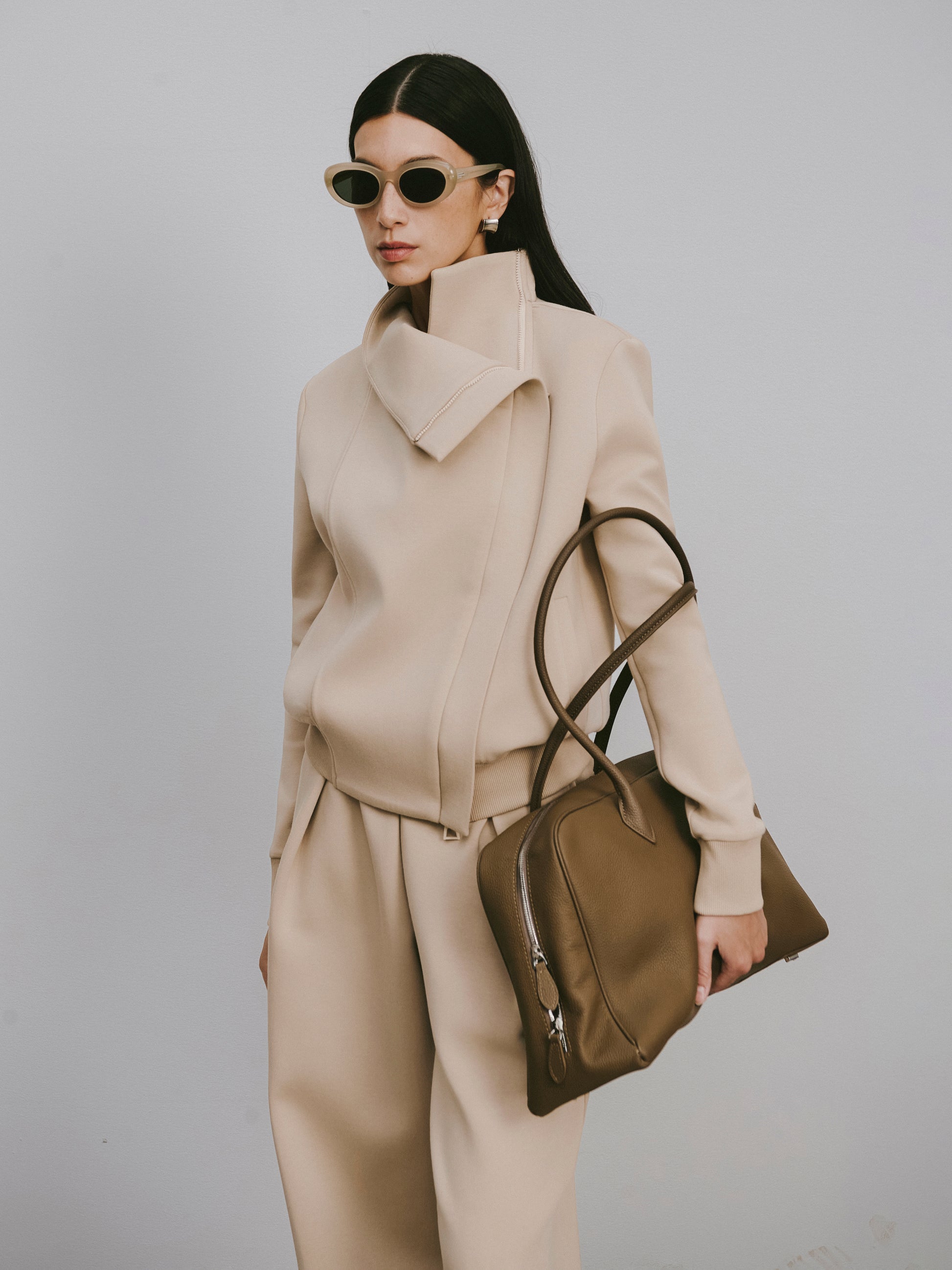 Cross-Front Athleisure Style Jacket