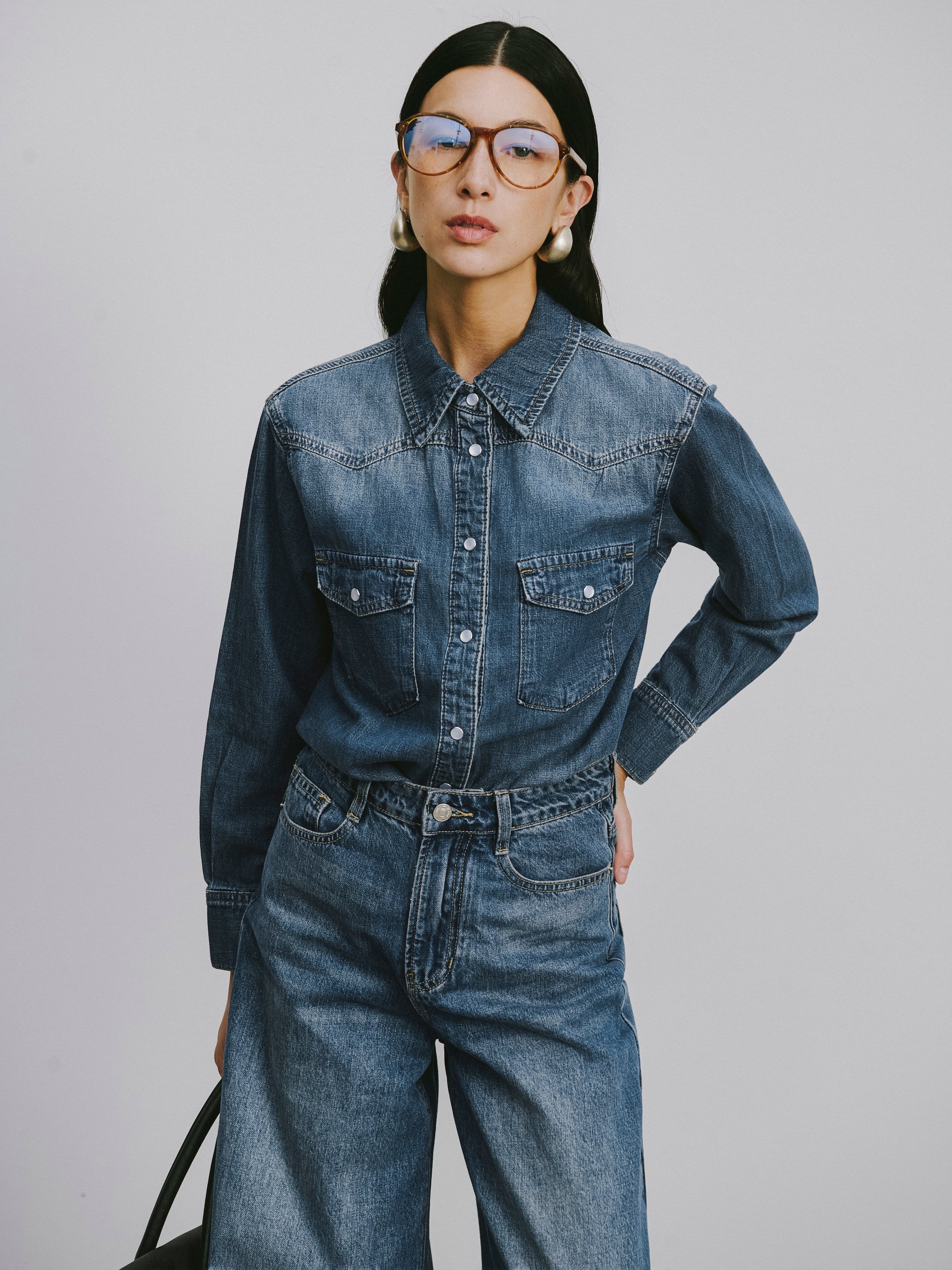 High-Waisted Wide-Leg Jeans