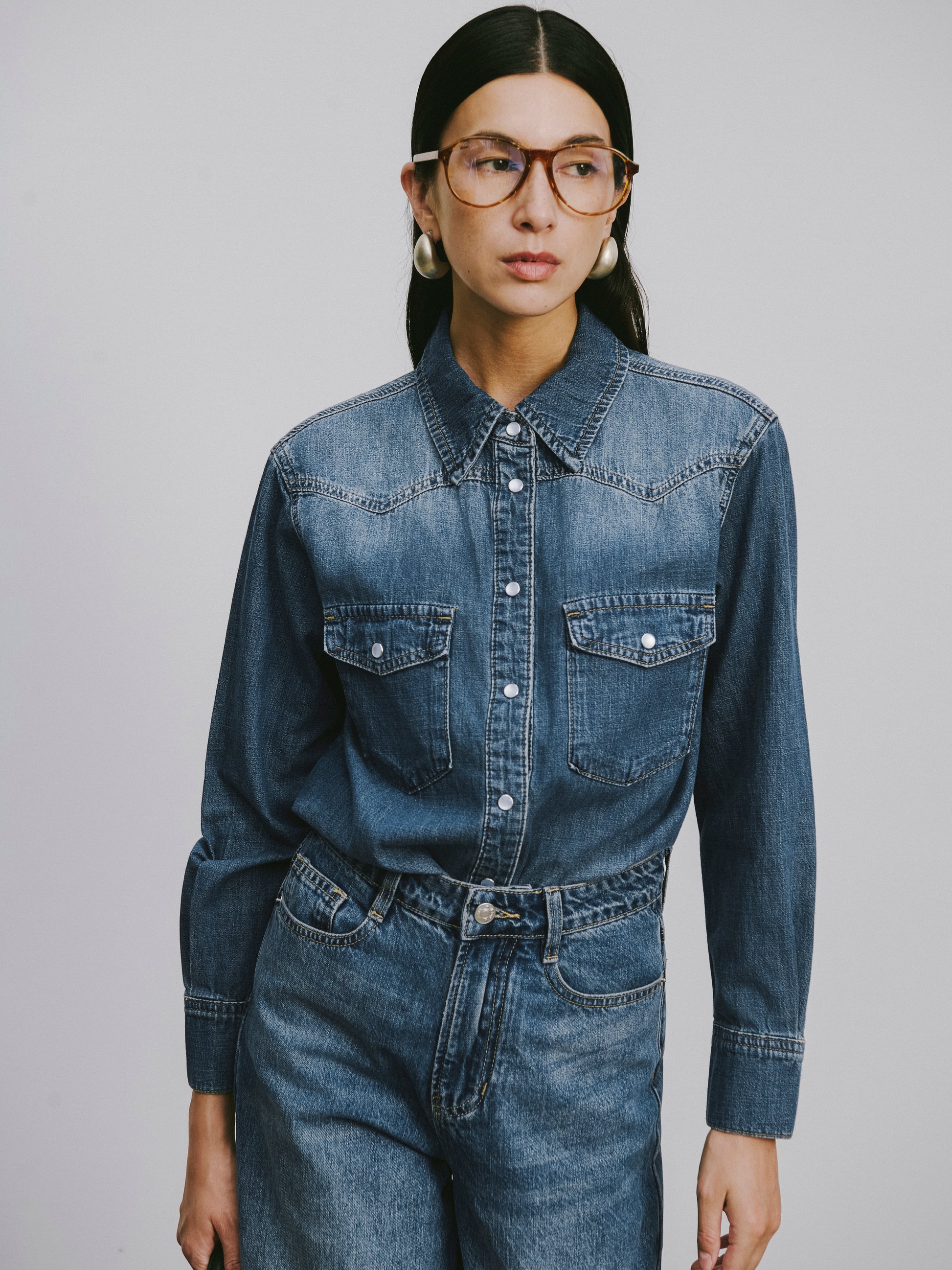 High-Waisted Wide-Leg Jeans