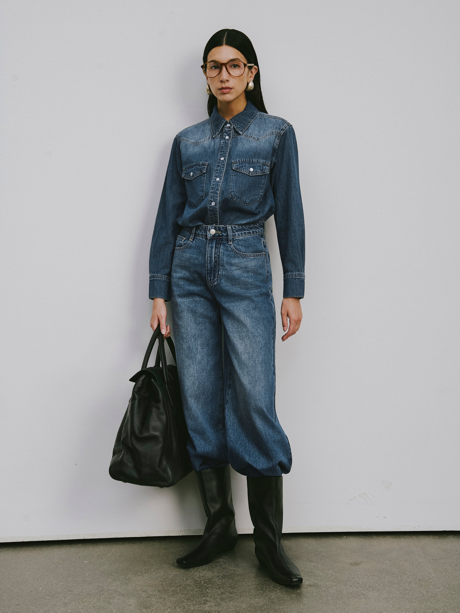 High-Waisted Wide-Leg Jeans