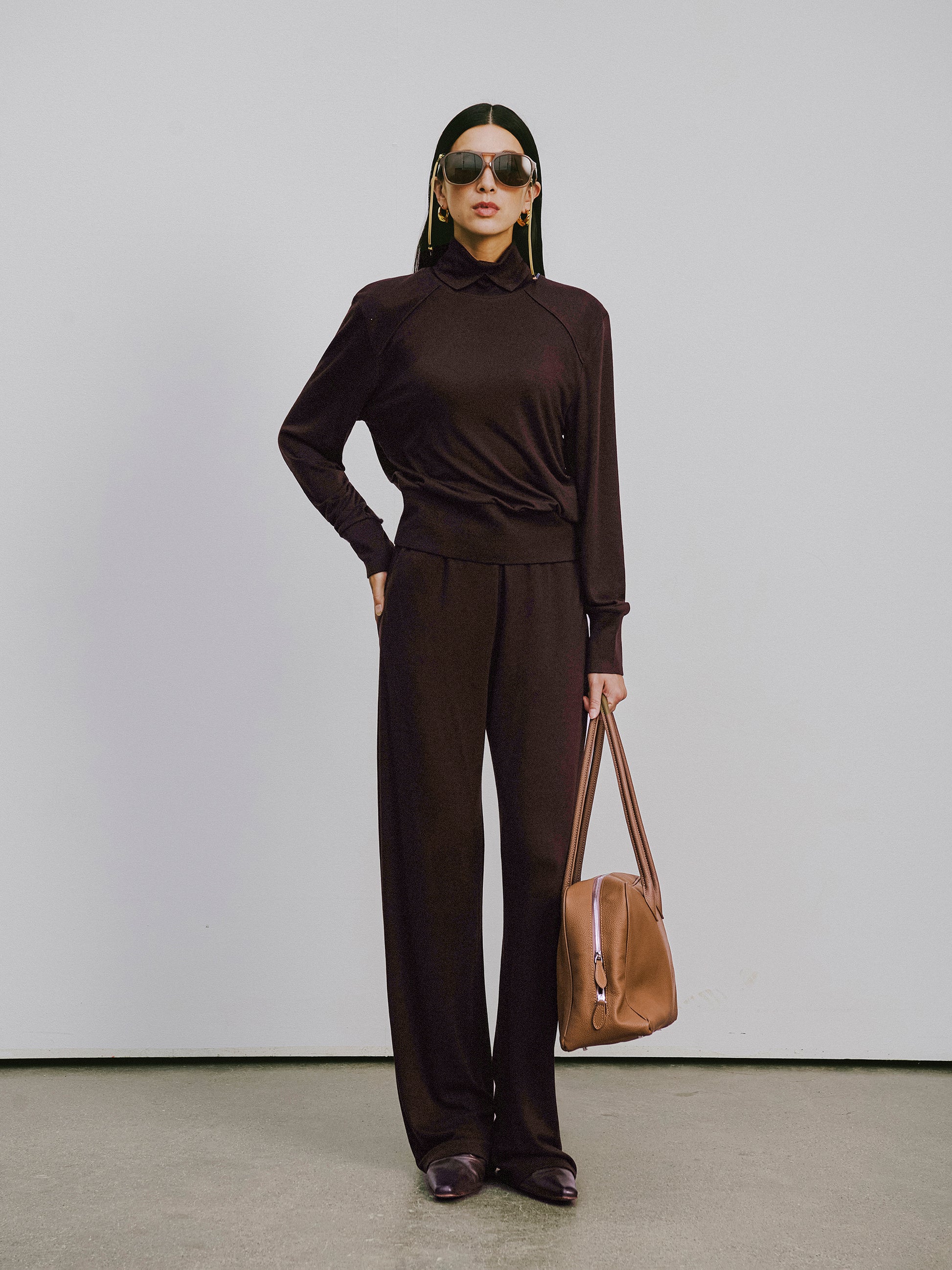 Straight-Leg Lyocell-Wool Trousers