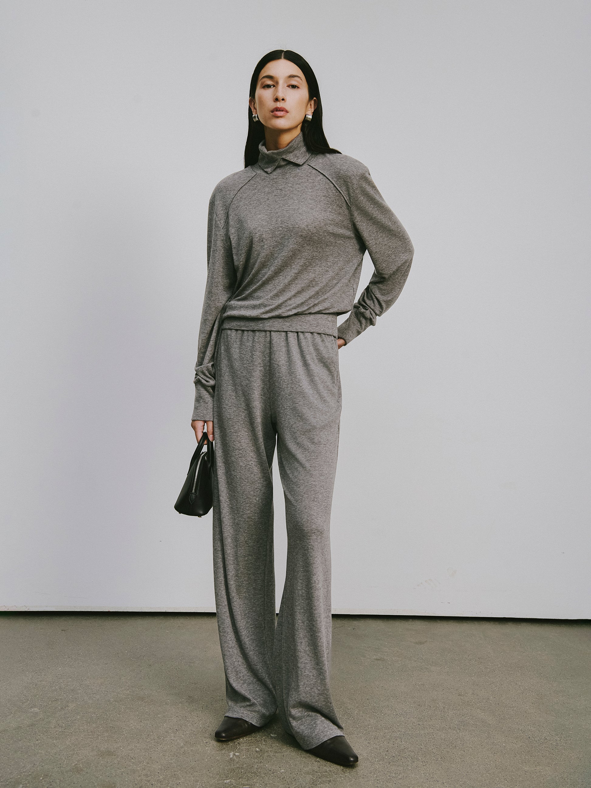 Straight-Leg Lyocell-Wool Trousers