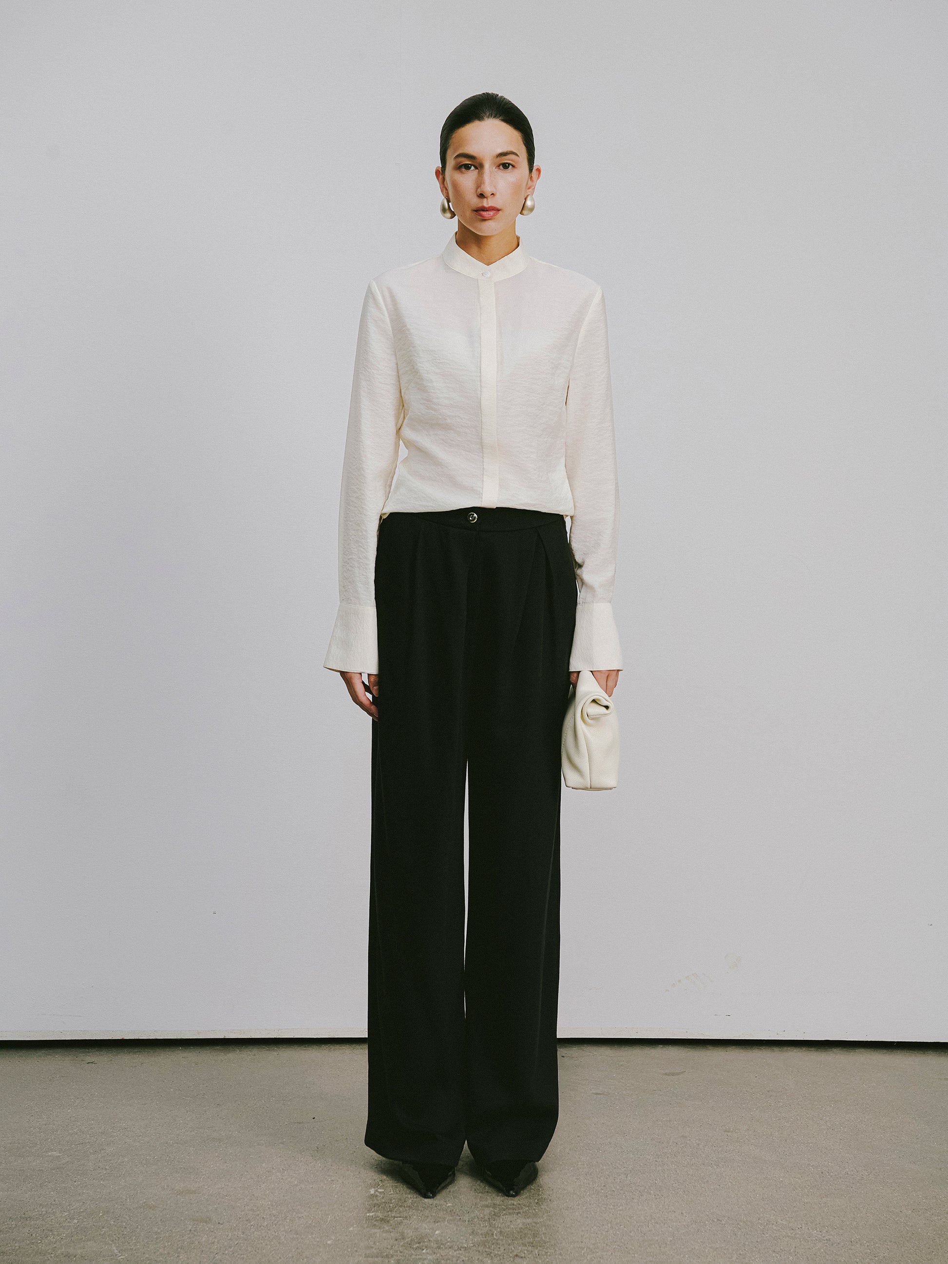 Mini Stand Collar Blouse