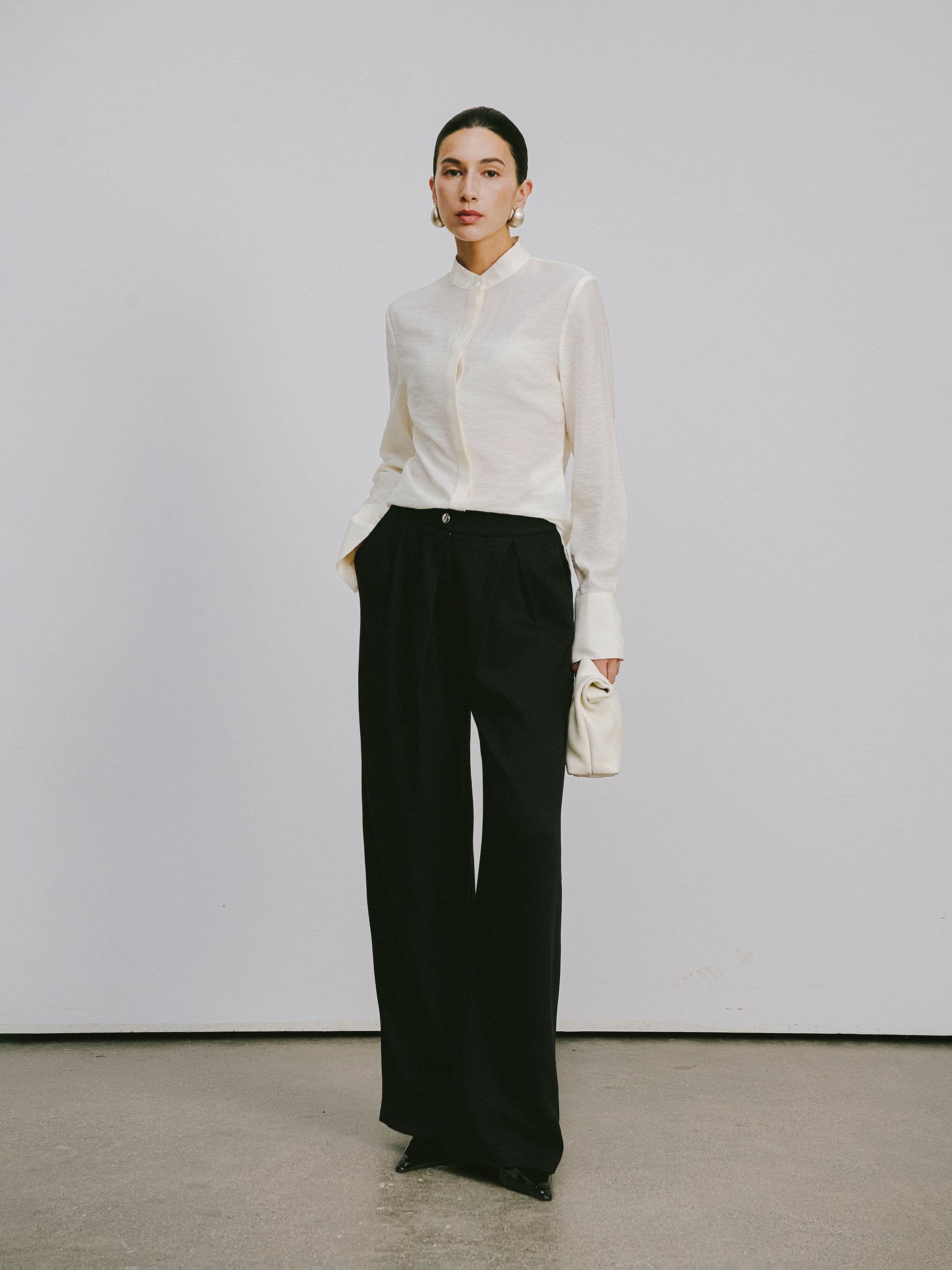 Mini Stand Collar Blouse