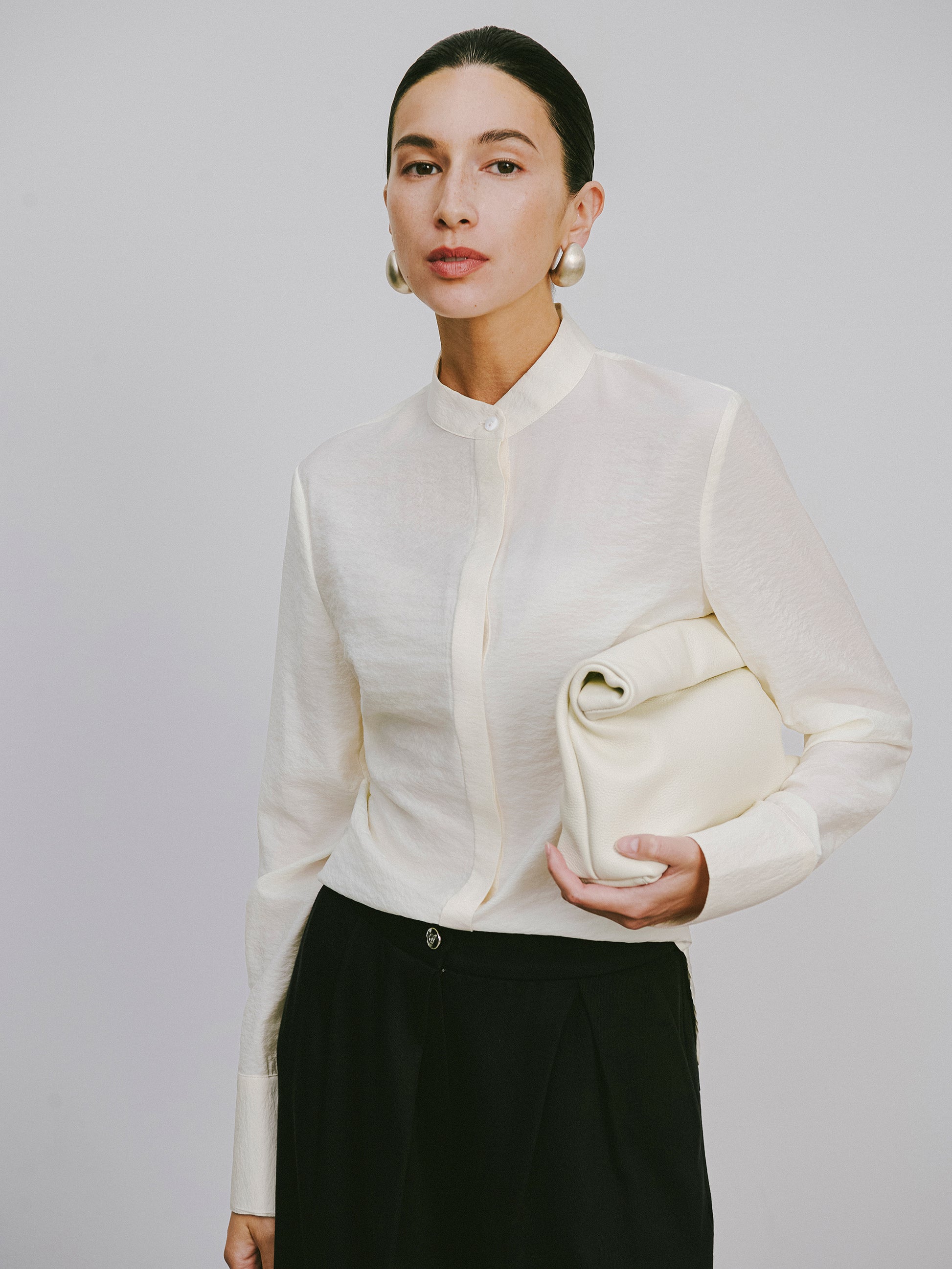 Mini Stand Collar Blouse