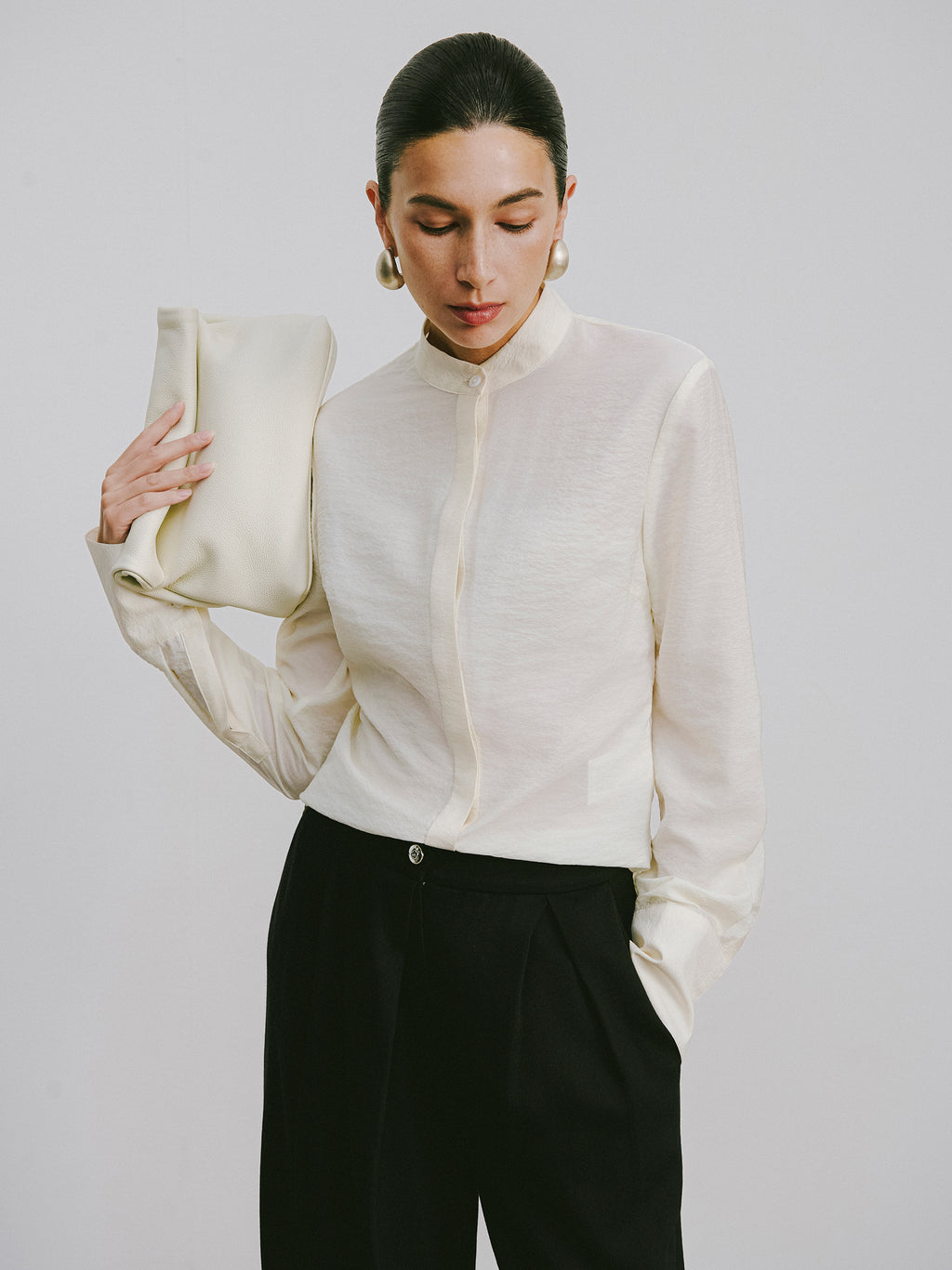 Mini Stand Collar Blouse