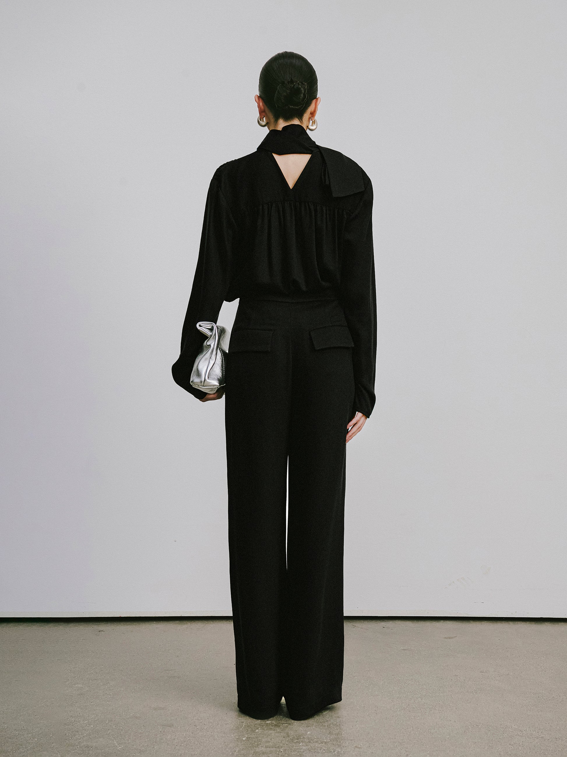 Wide-Leg Trousers with Fluid Drape