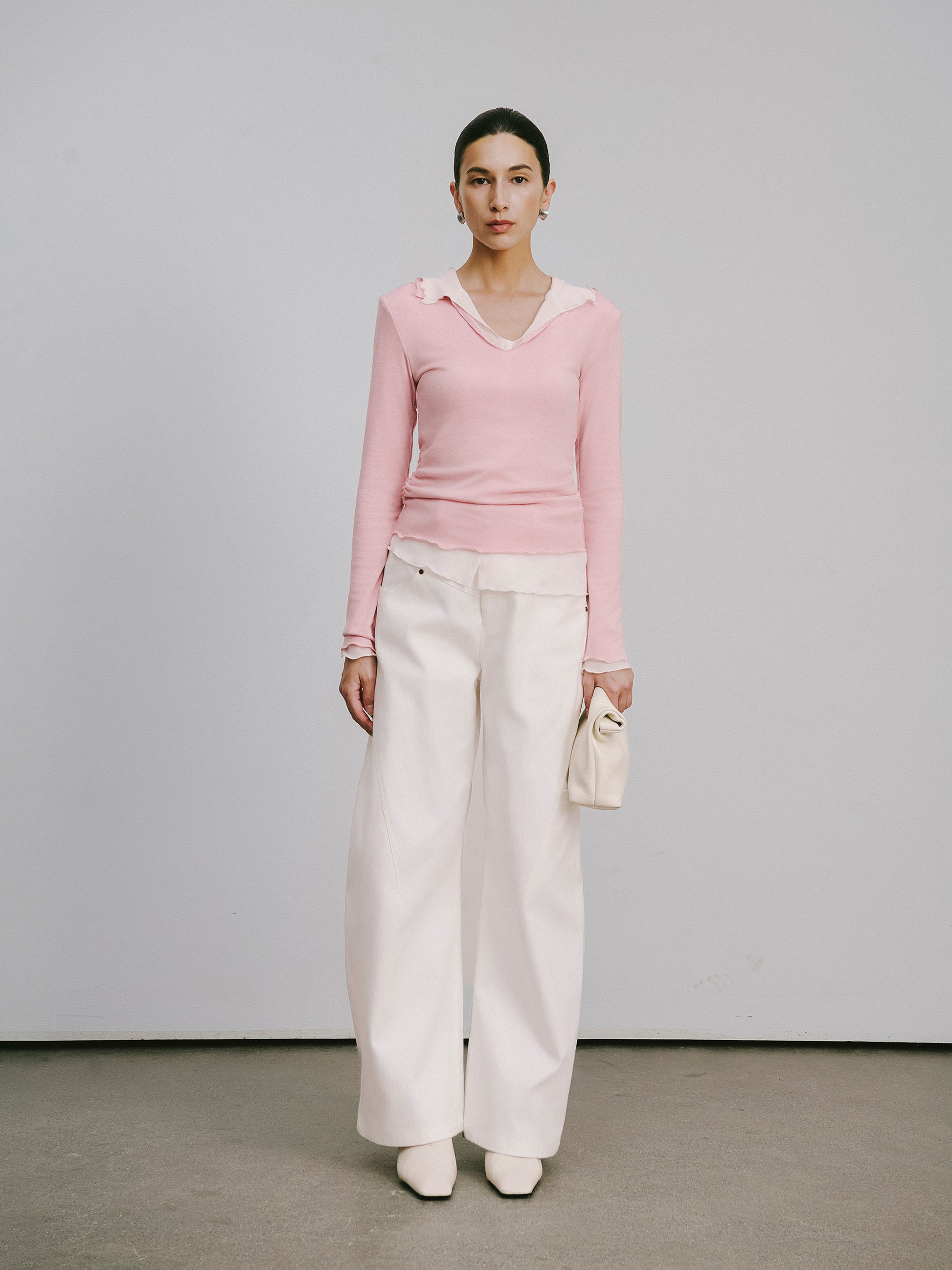 Scimitar Sihouette Wide-Leg Pants