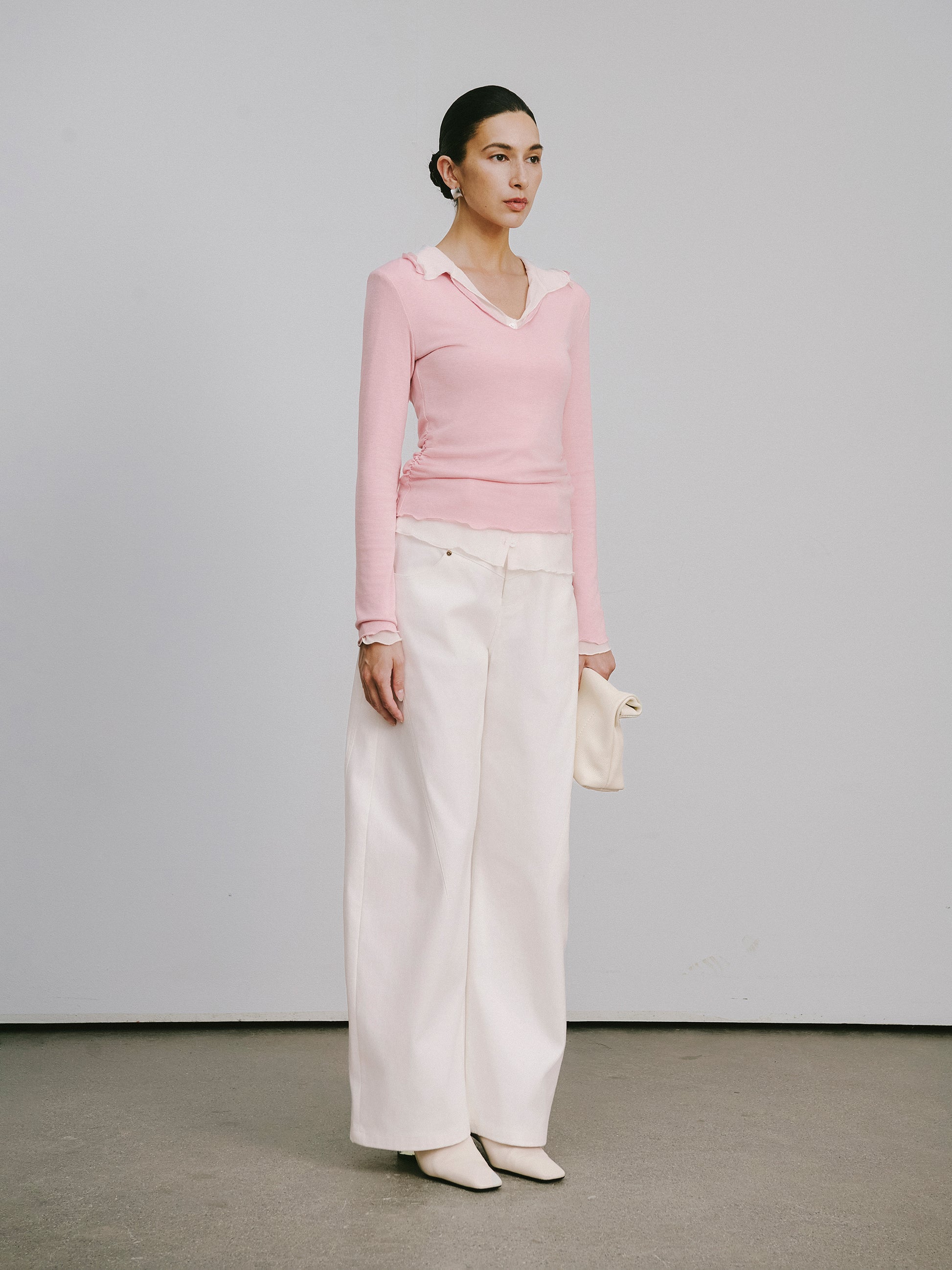 Scimitar Sihouette Wide-Leg Pants