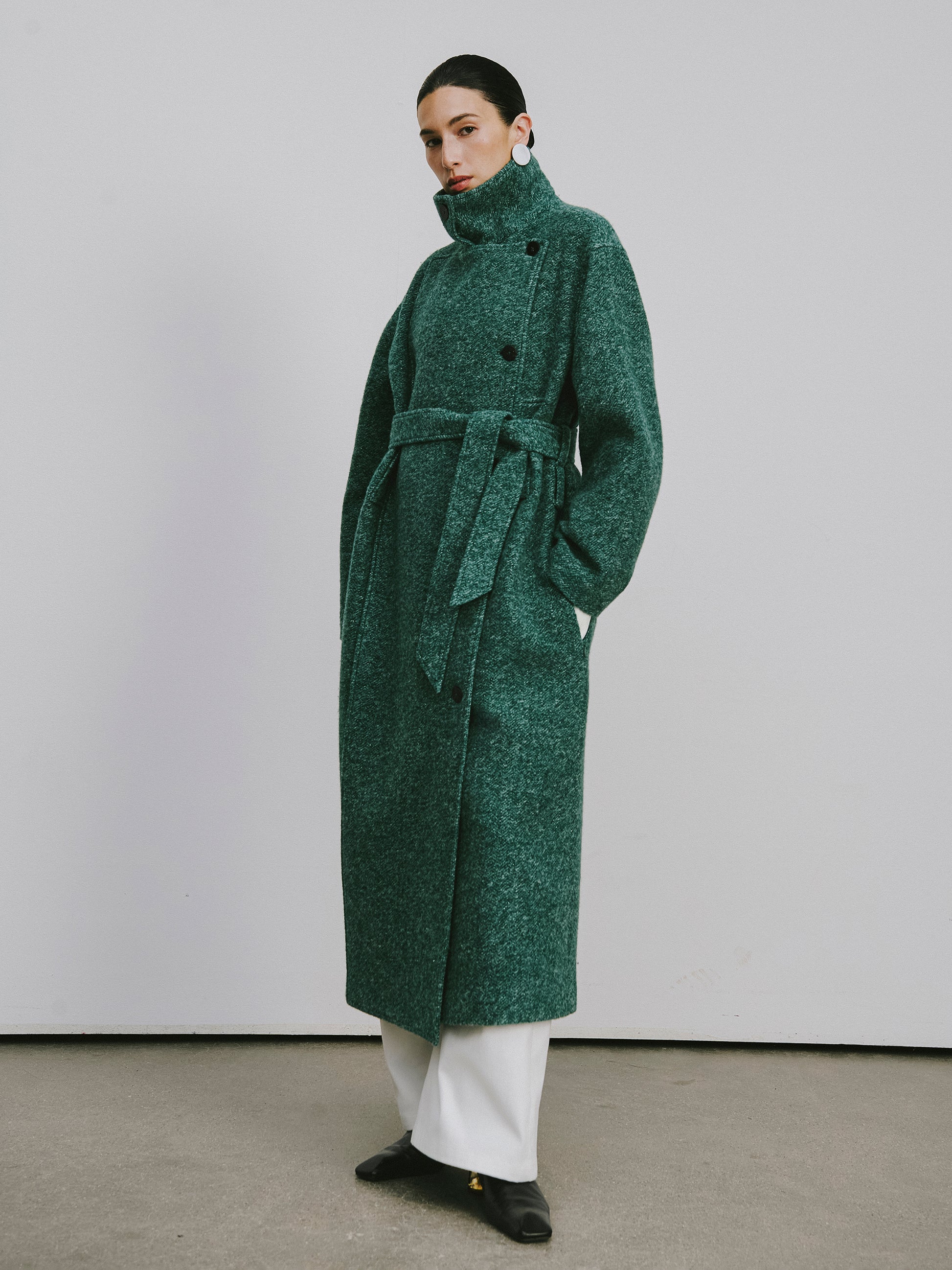 Wool Long Overcoat