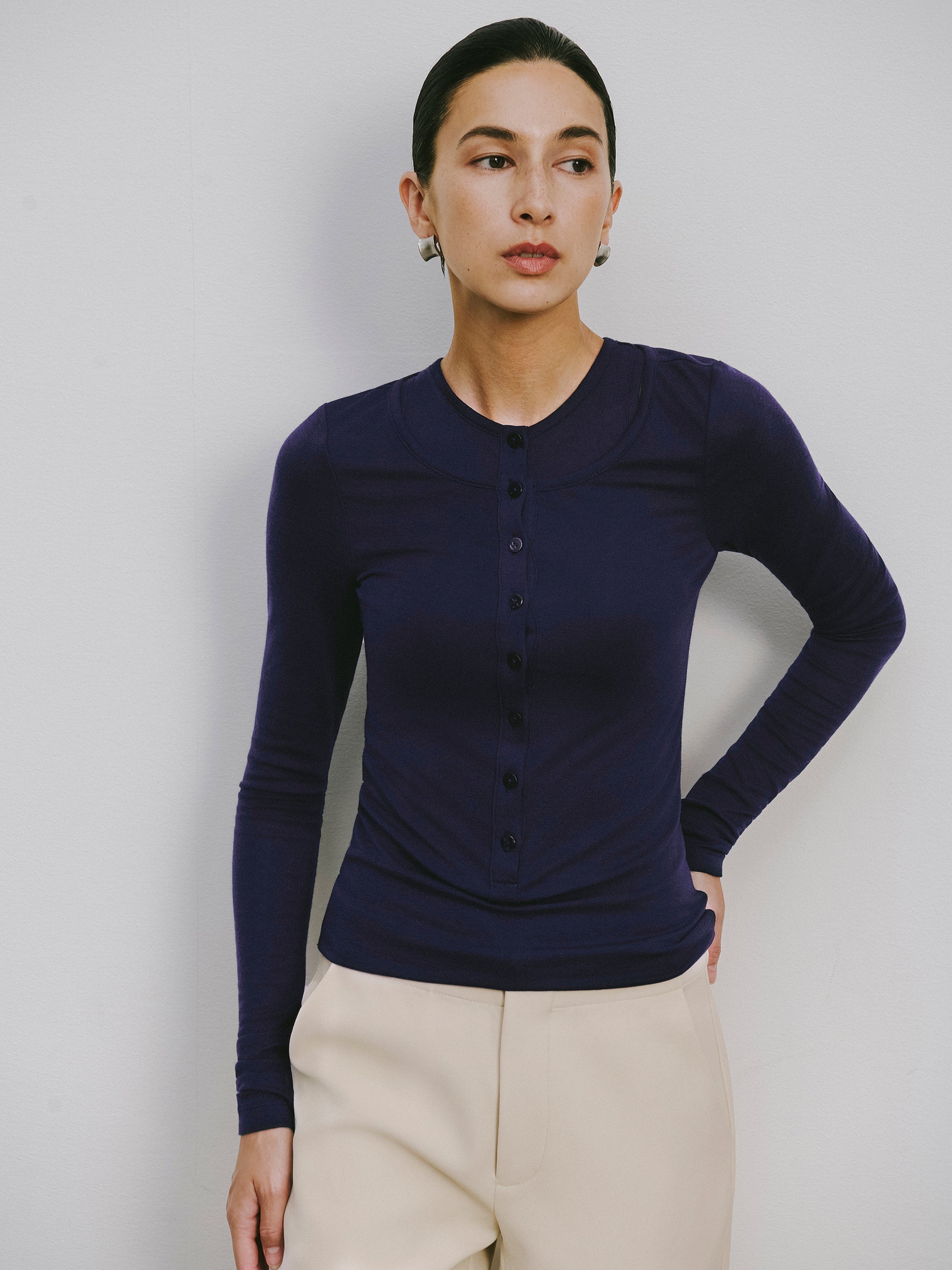 Fake Two-Piece Knit Top