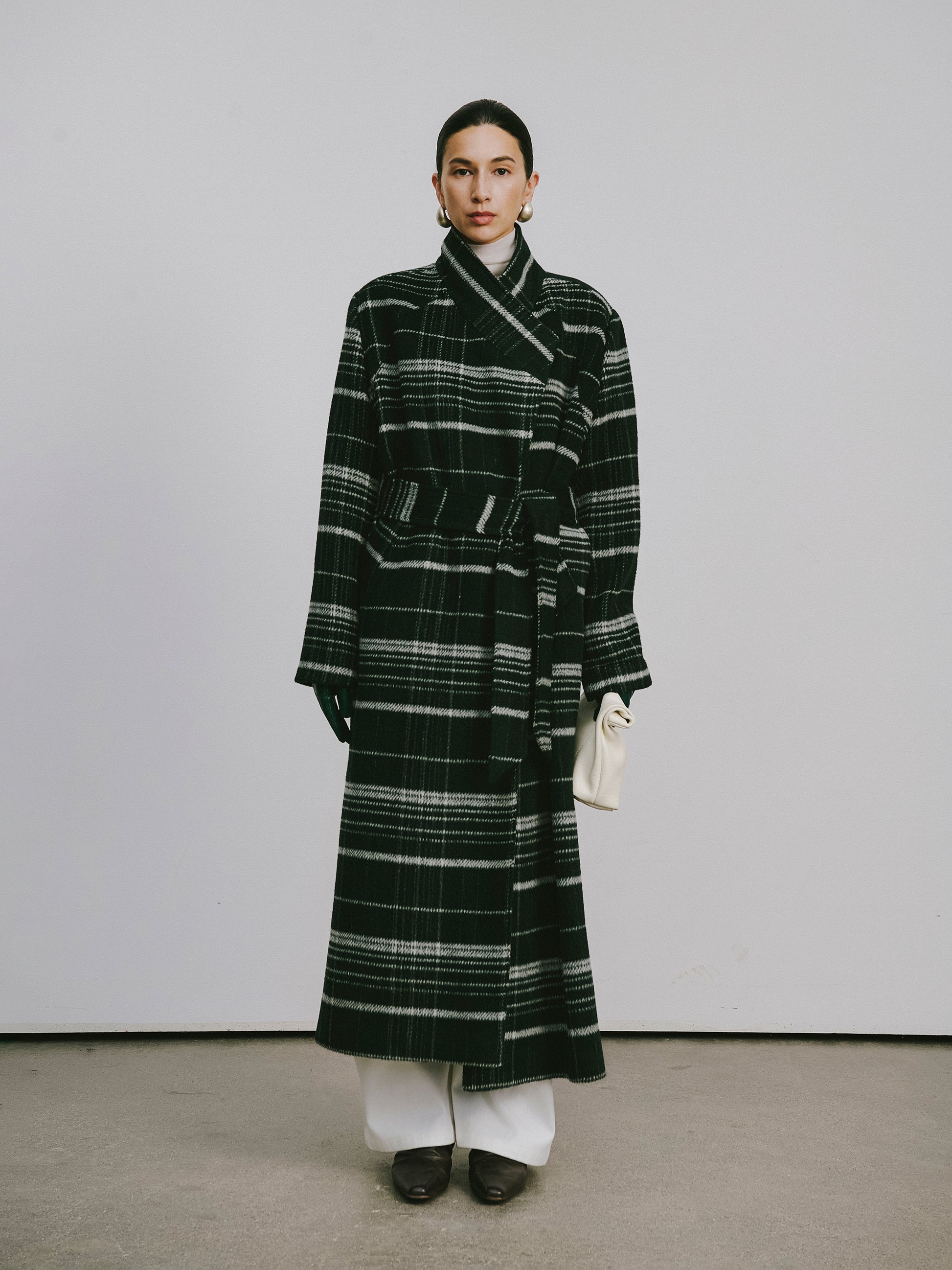 Glen Check Long Coat