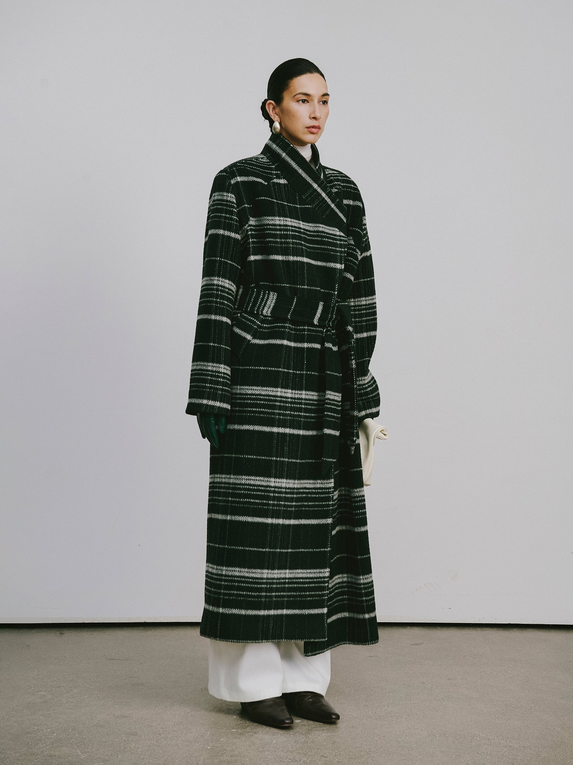 Glen Check Long Coat