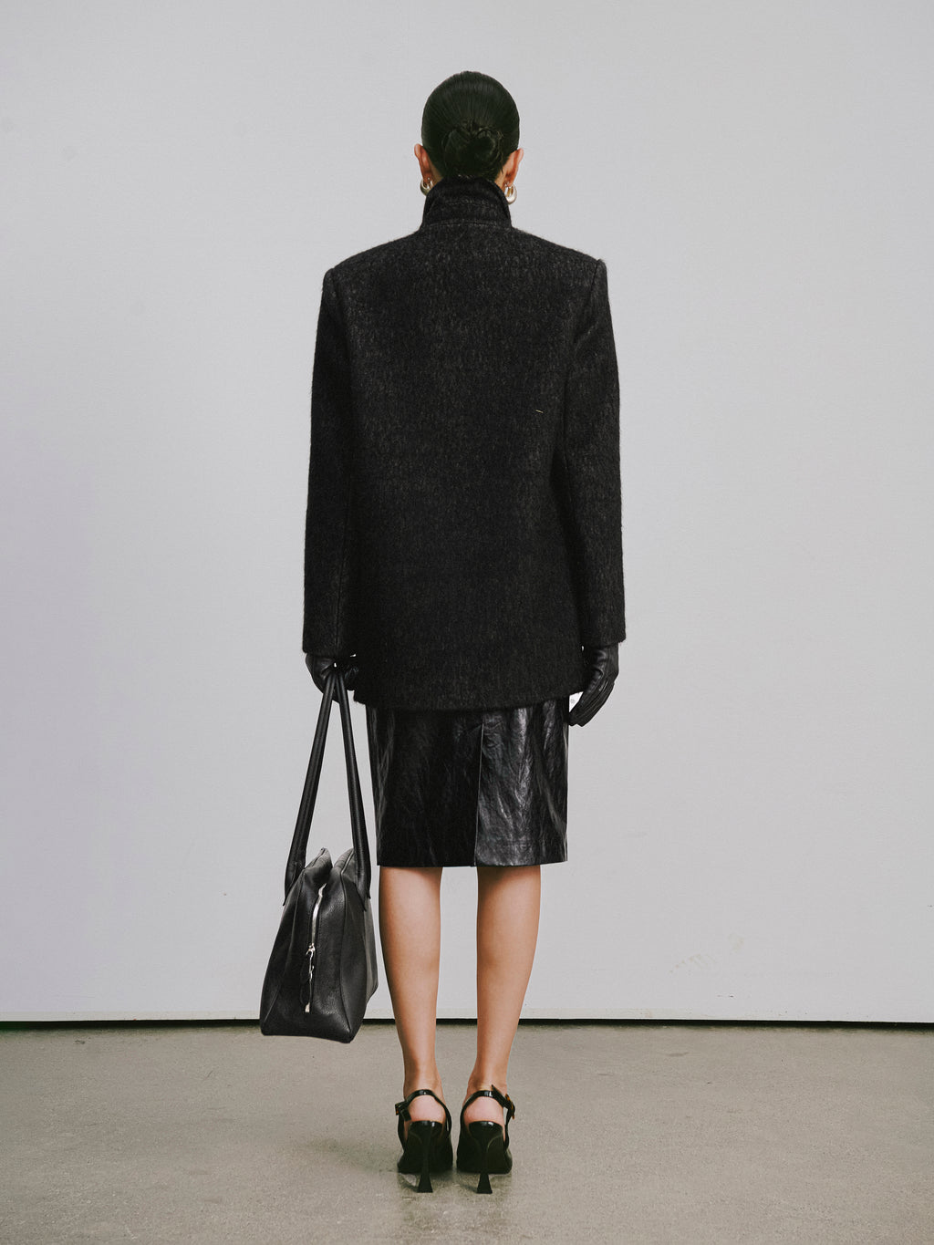 Wool-Blend Trench Coat with Alpaca Accent