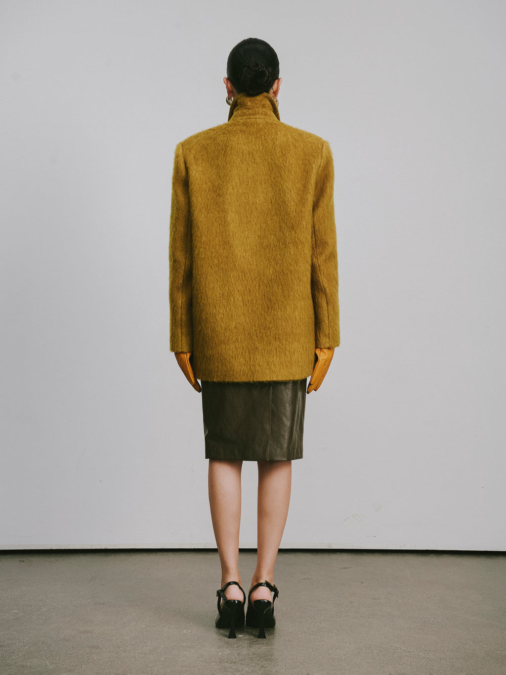 Wool-Blend Trench Coat with Alpaca Accent