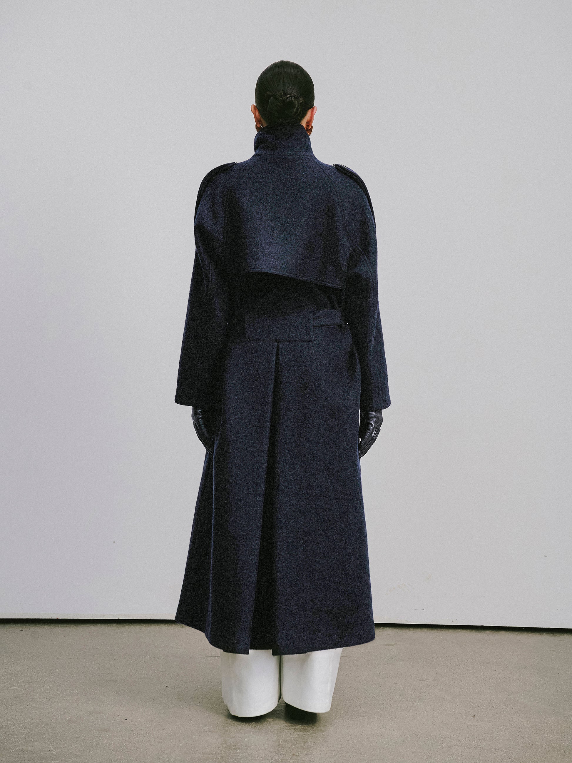 Dropped Shoulder Long Coat