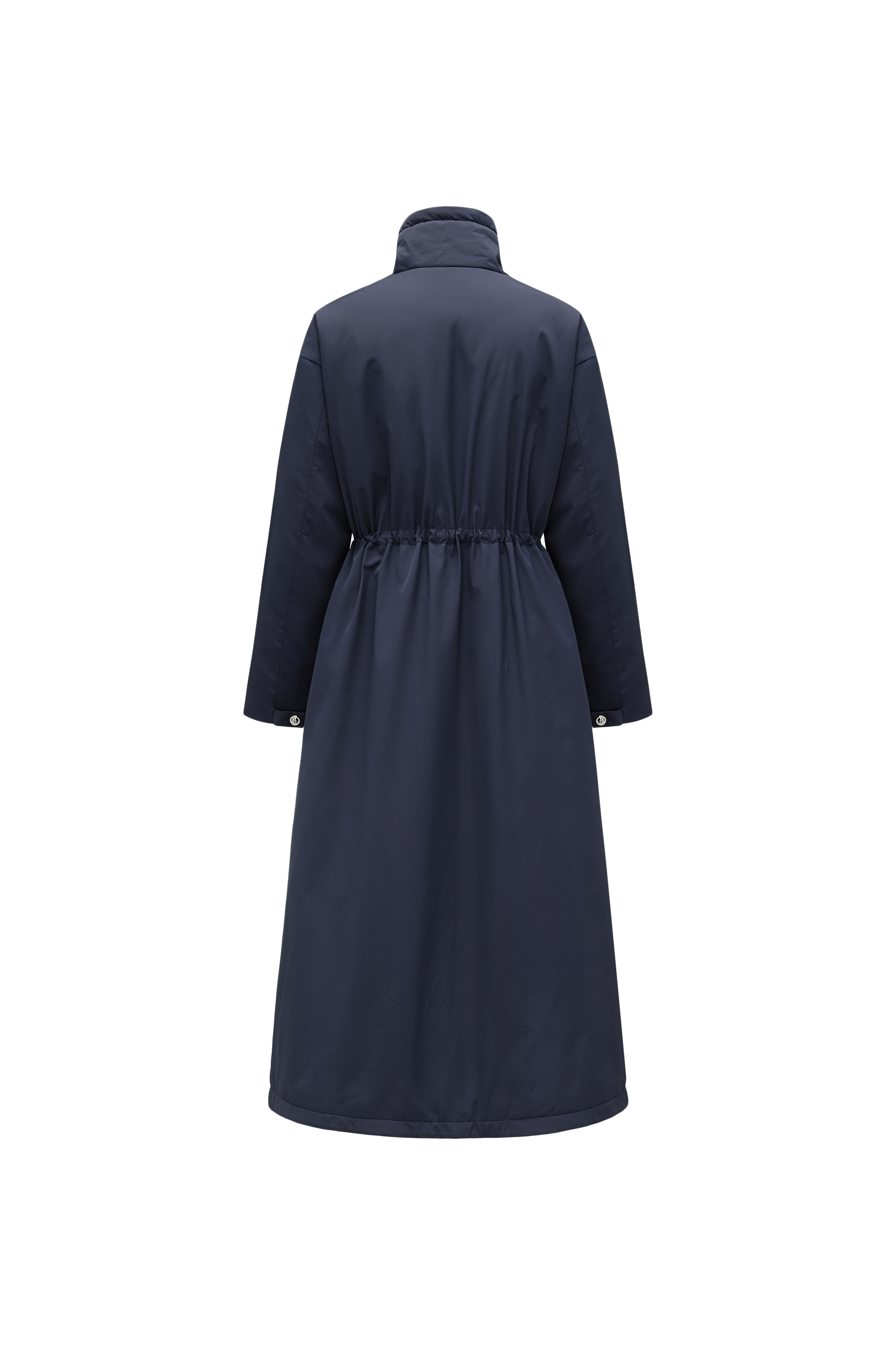 Trench DNA Stand Collar Drawstring Long Down Coat