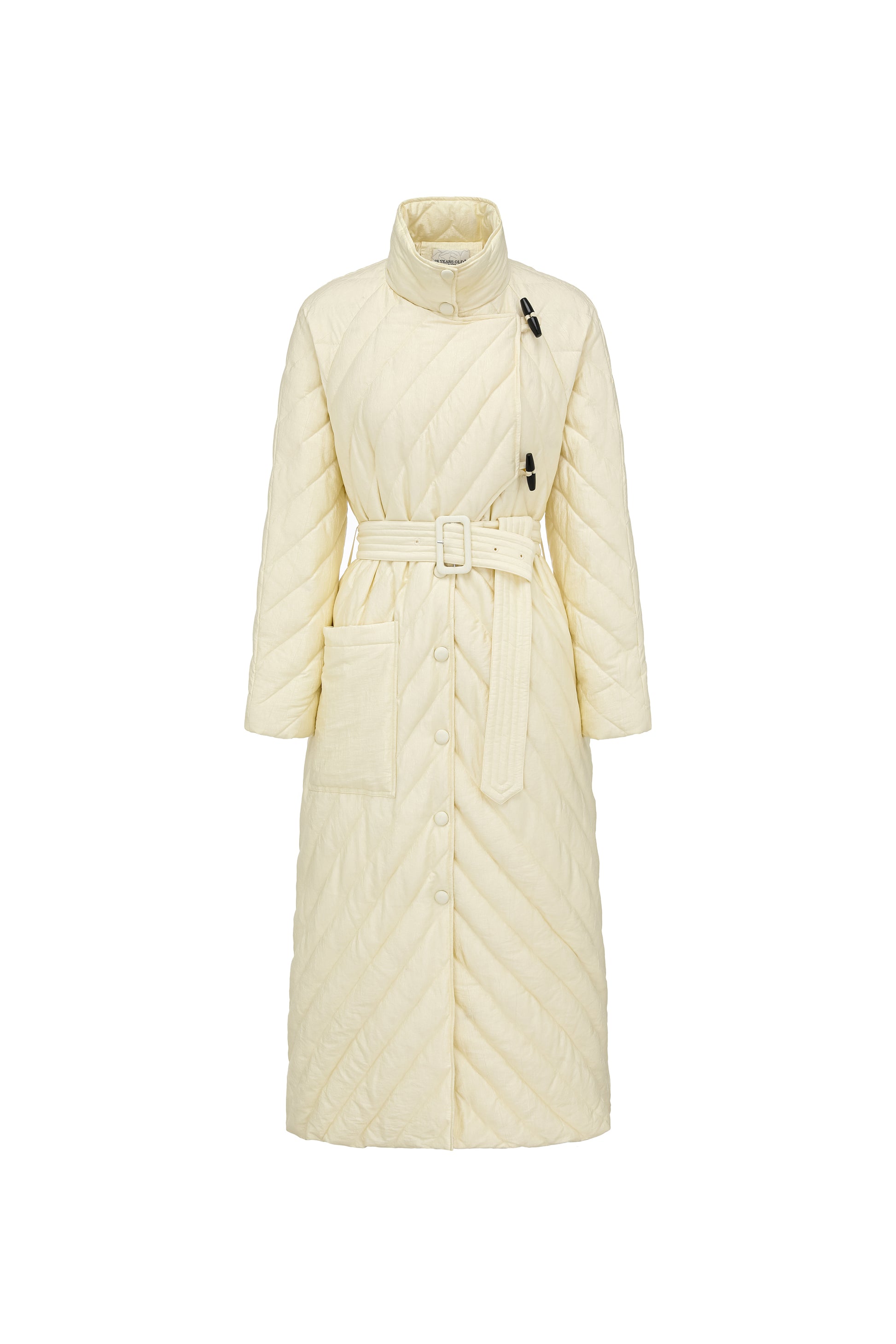 Toggle-Button Long Down Coat