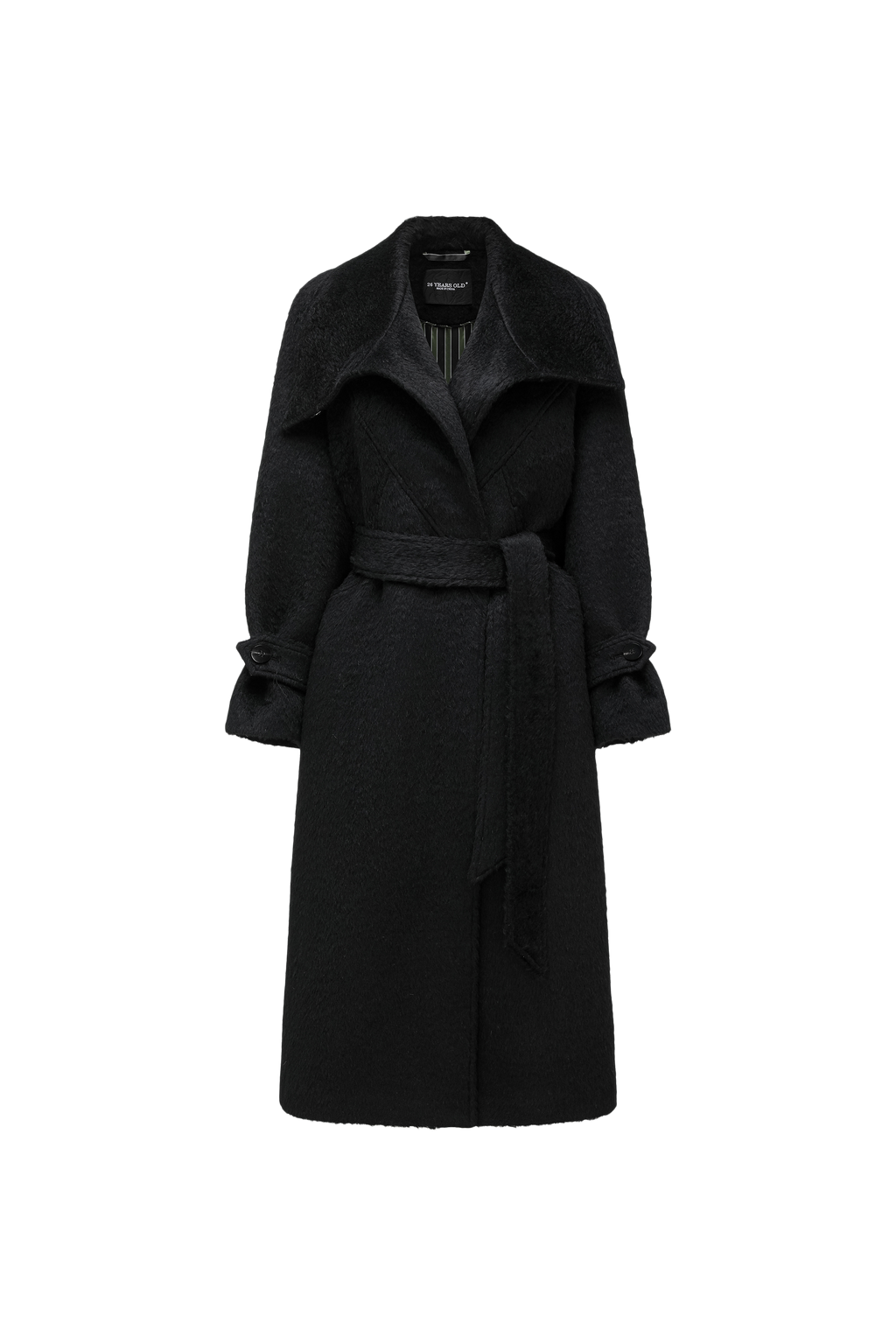 Alpaca-Wool Blend Long Overcoat
