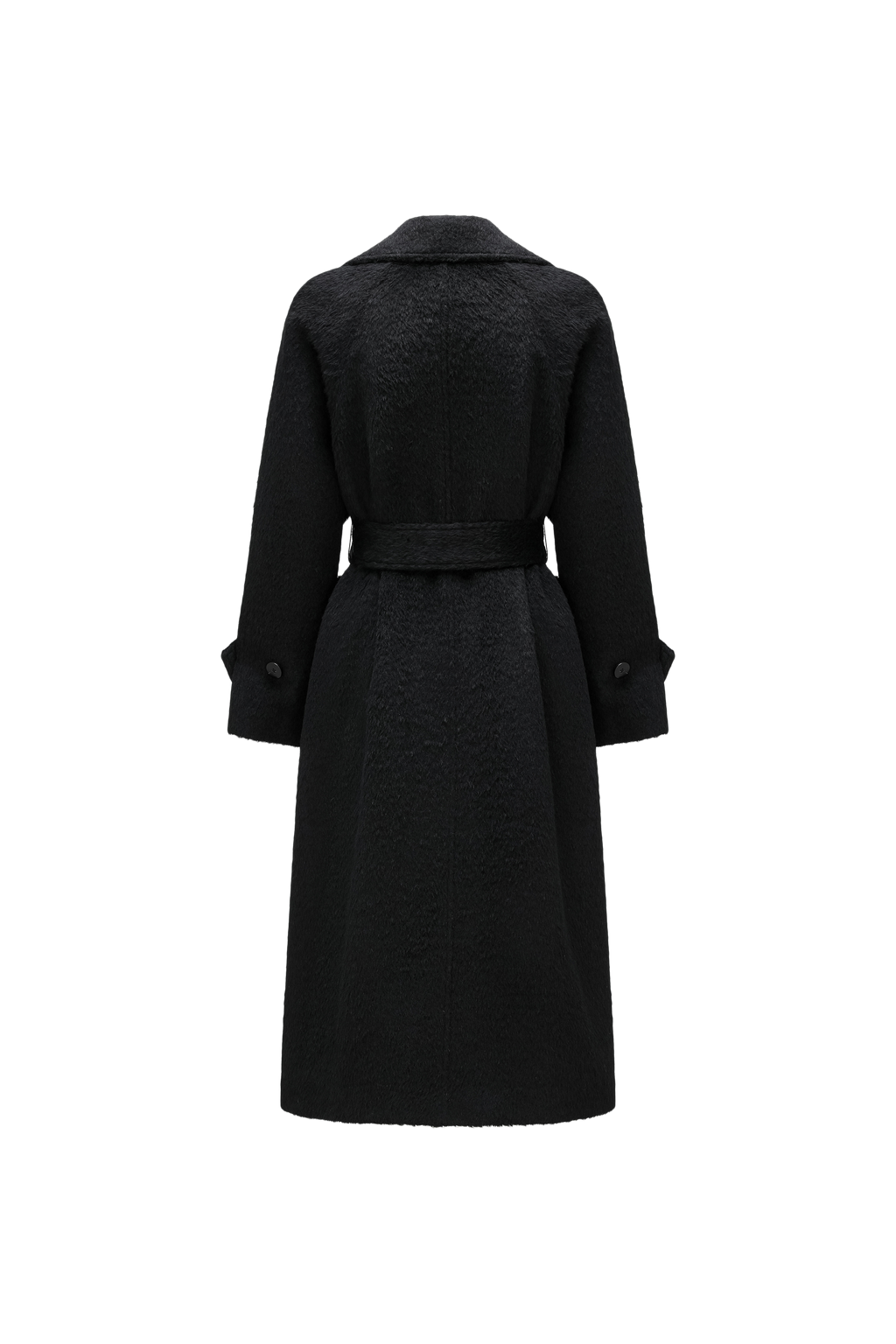 Alpaca-Wool Blend Long Overcoat