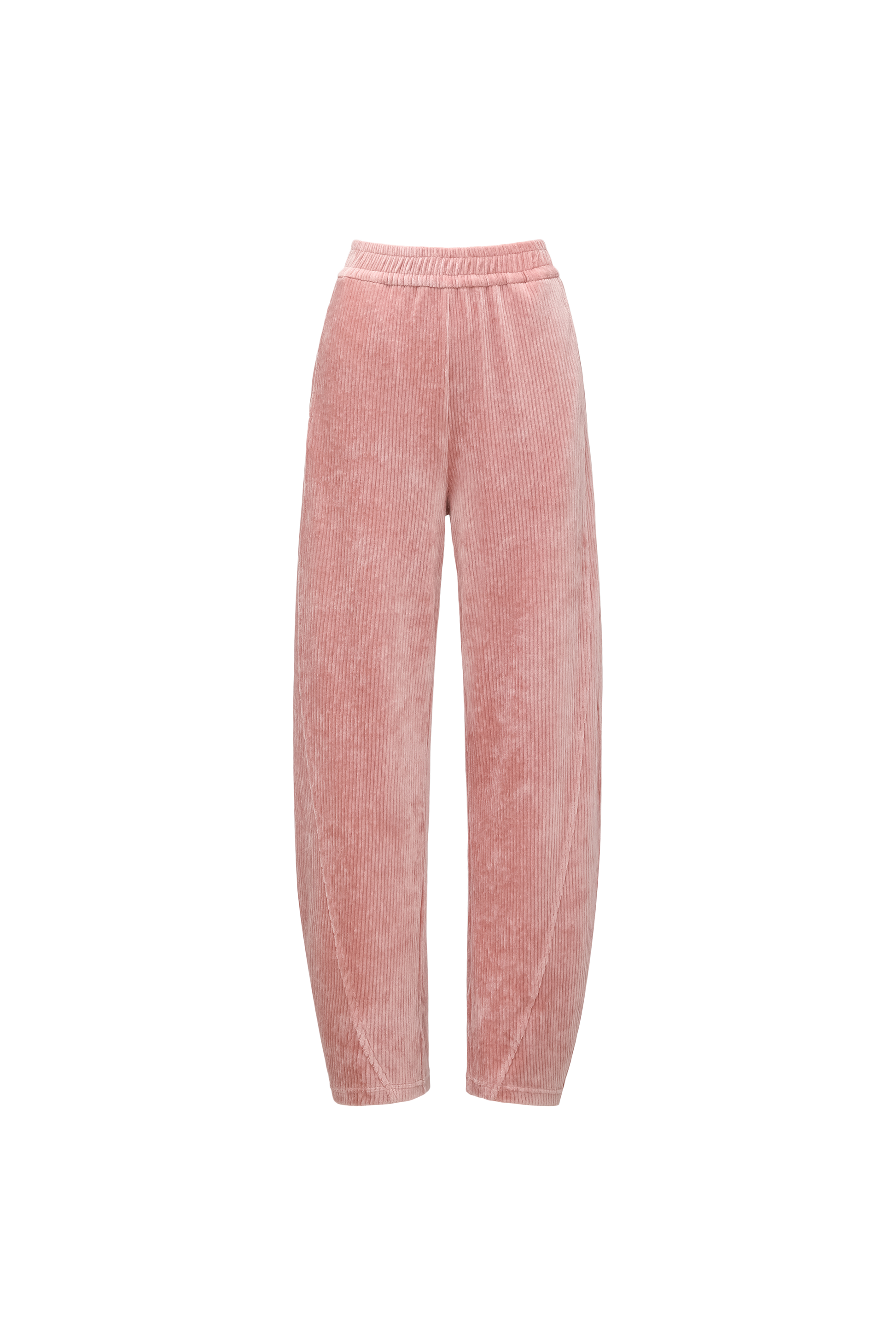 Curved Hem Corduroy Sweatpants