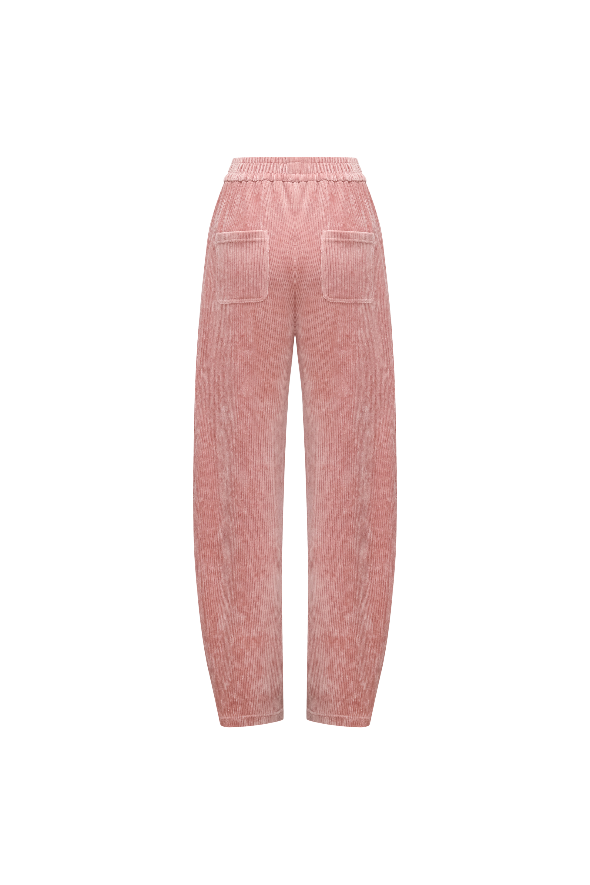 Curved Hem Corduroy Sweatpants