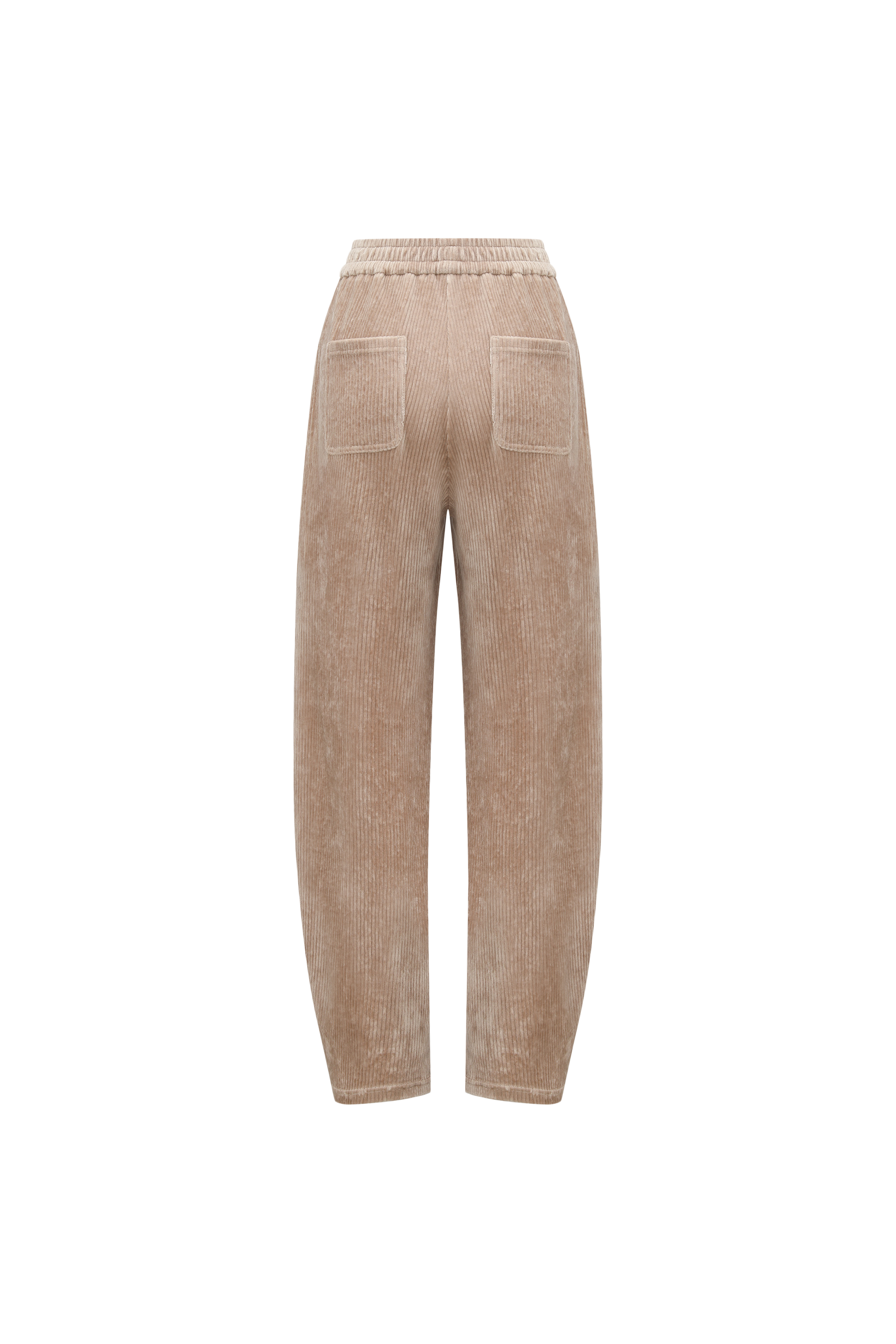 Curved Hem Corduroy Sweatpants