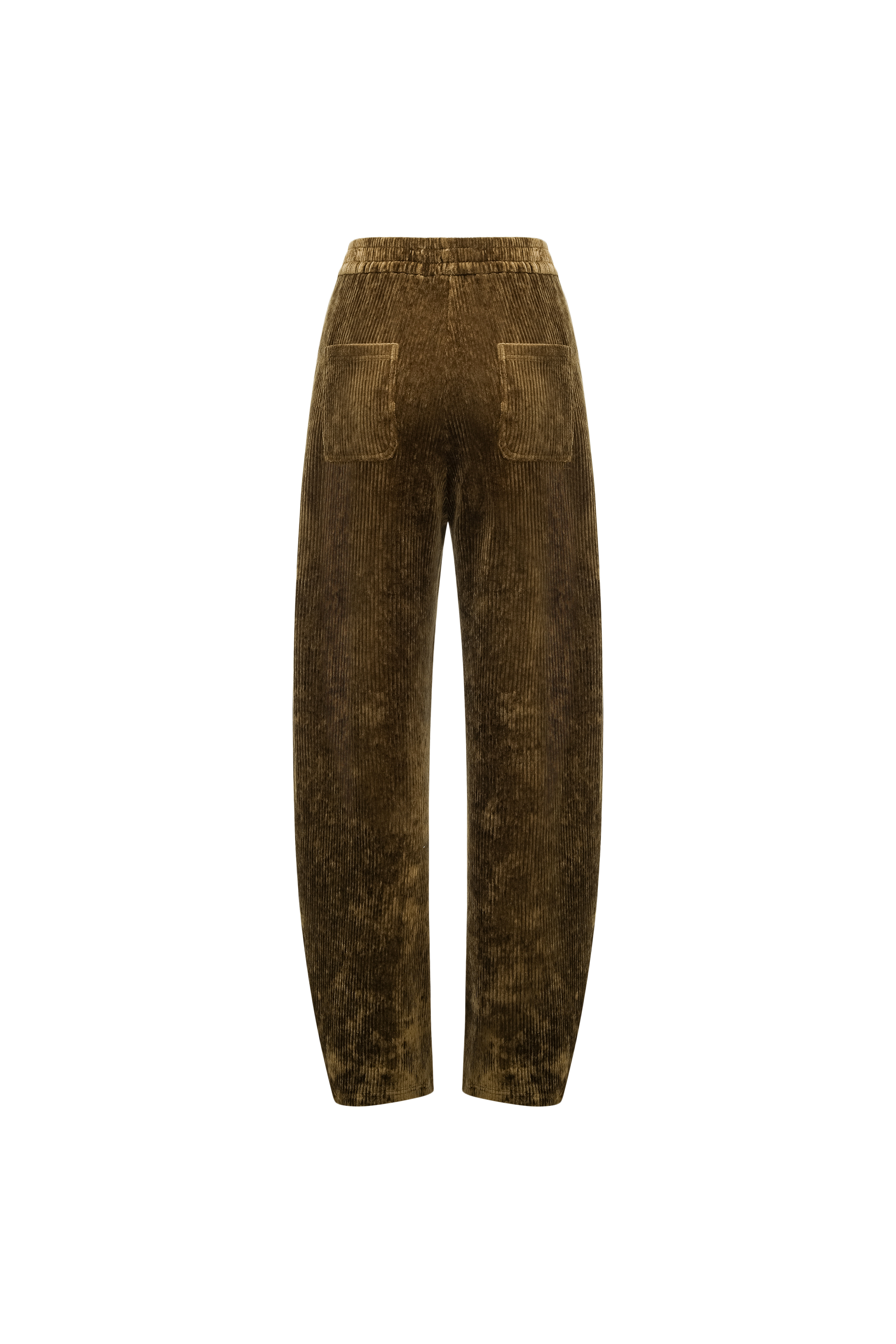 Curved Hem Corduroy Sweatpants