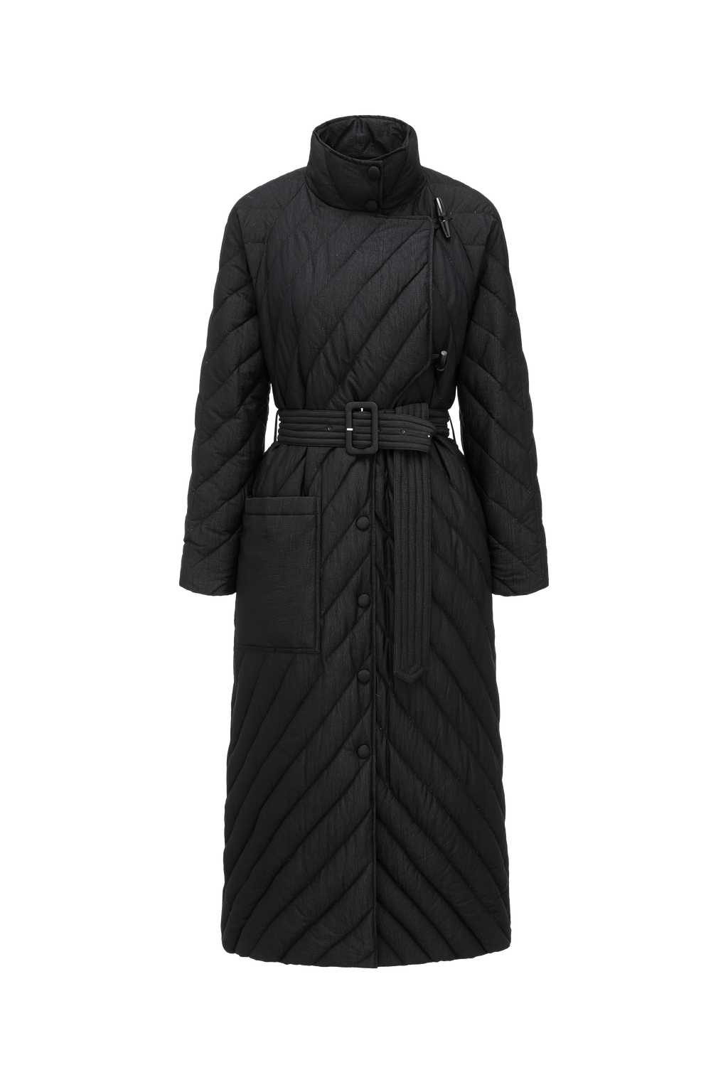 Toggle-Button Long Down Coat
