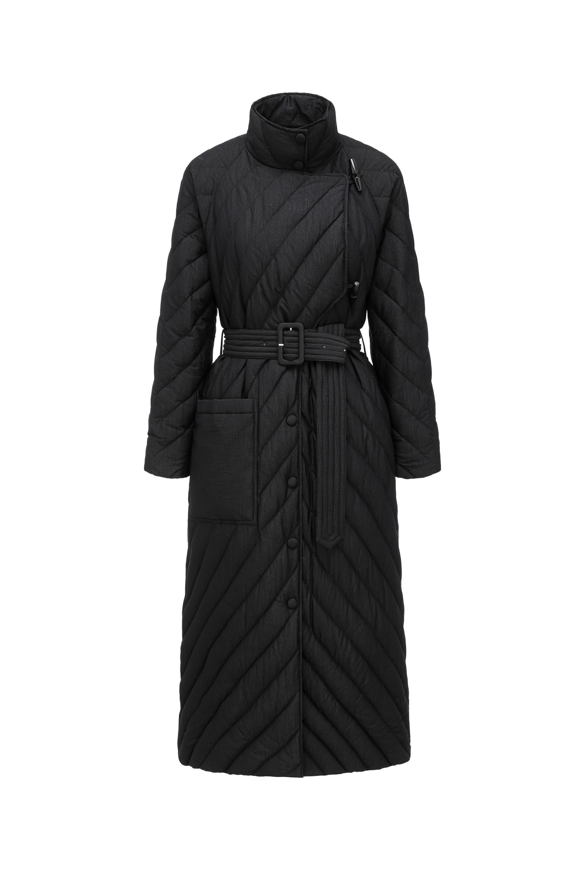 Toggle-Button Long Down Coat