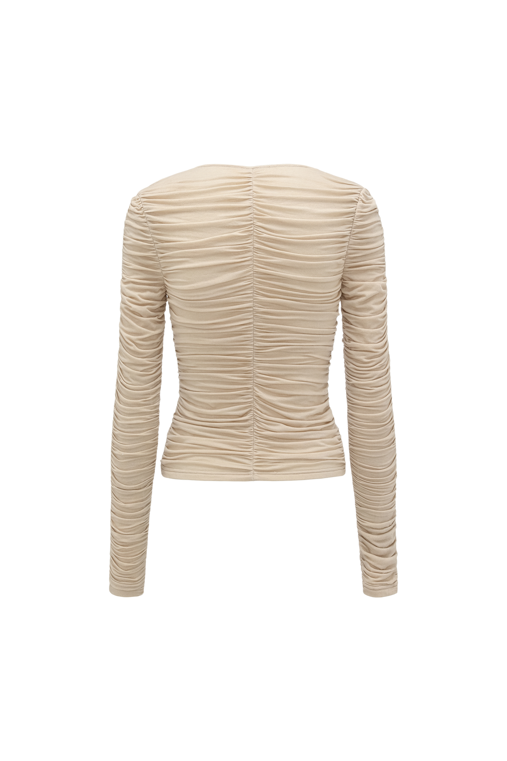 Smocked V-Neck Top with Hidden Hook Placket