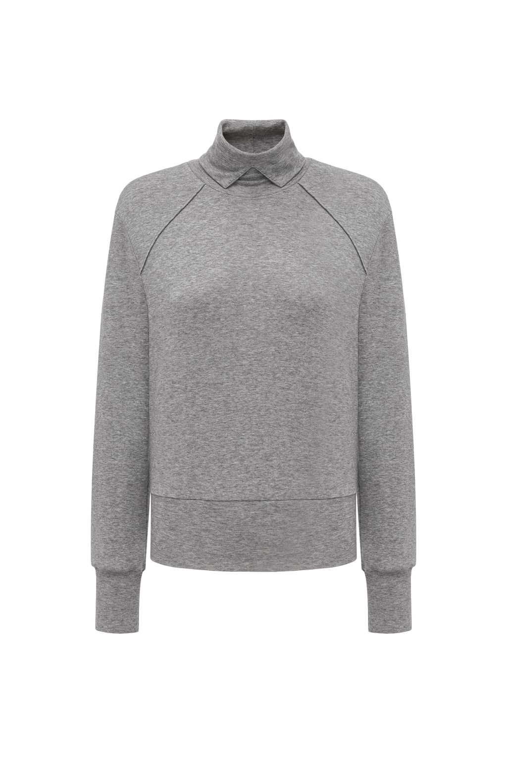 Square Neck Lyocell-Wool Knit Top