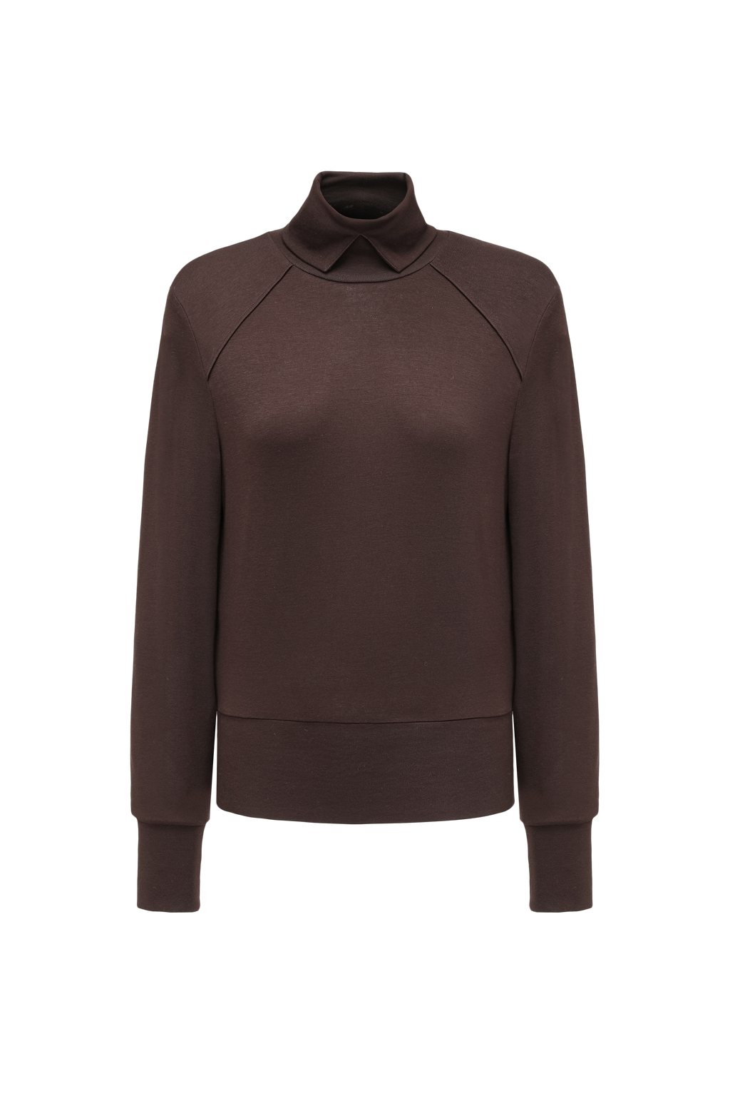 Square Neck Lyocell-Wool Knit Top