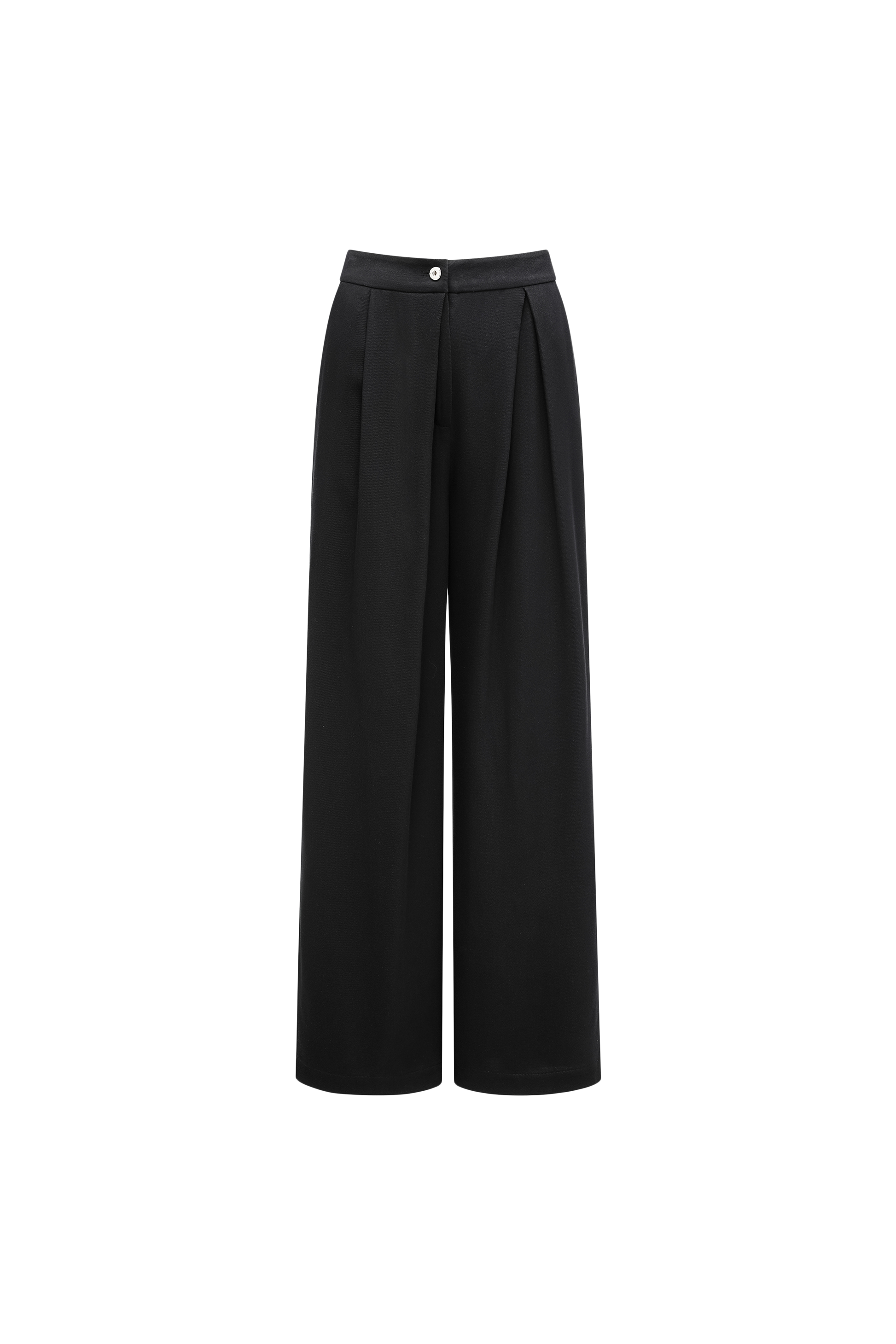 Wide-Leg Trousers with Fluid Drape