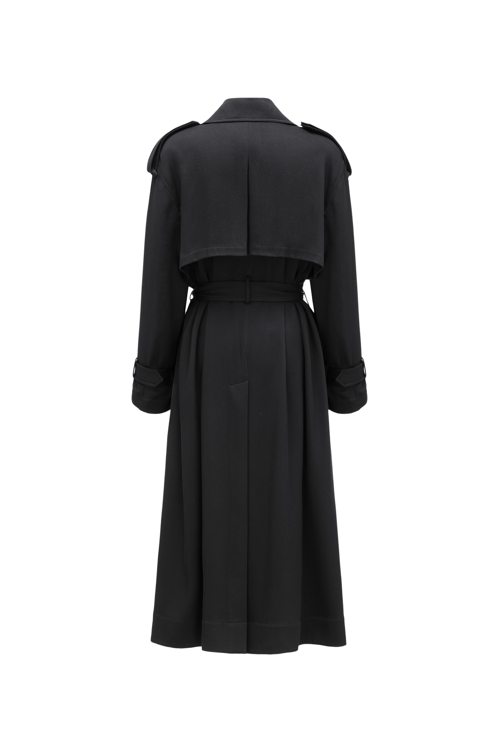 Dropped-Shoulder Oversized Trench Coat