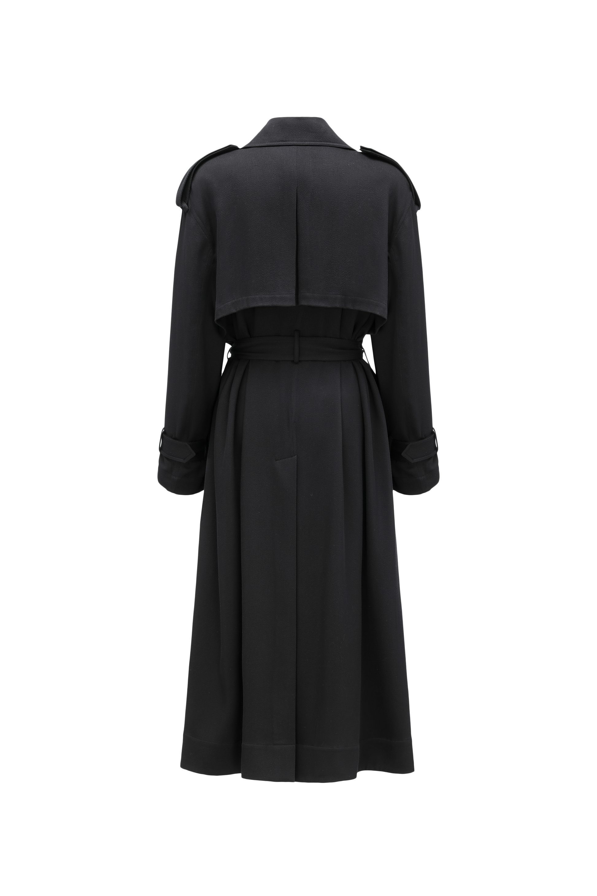 Dropped-Shoulder Oversized Trench Coat