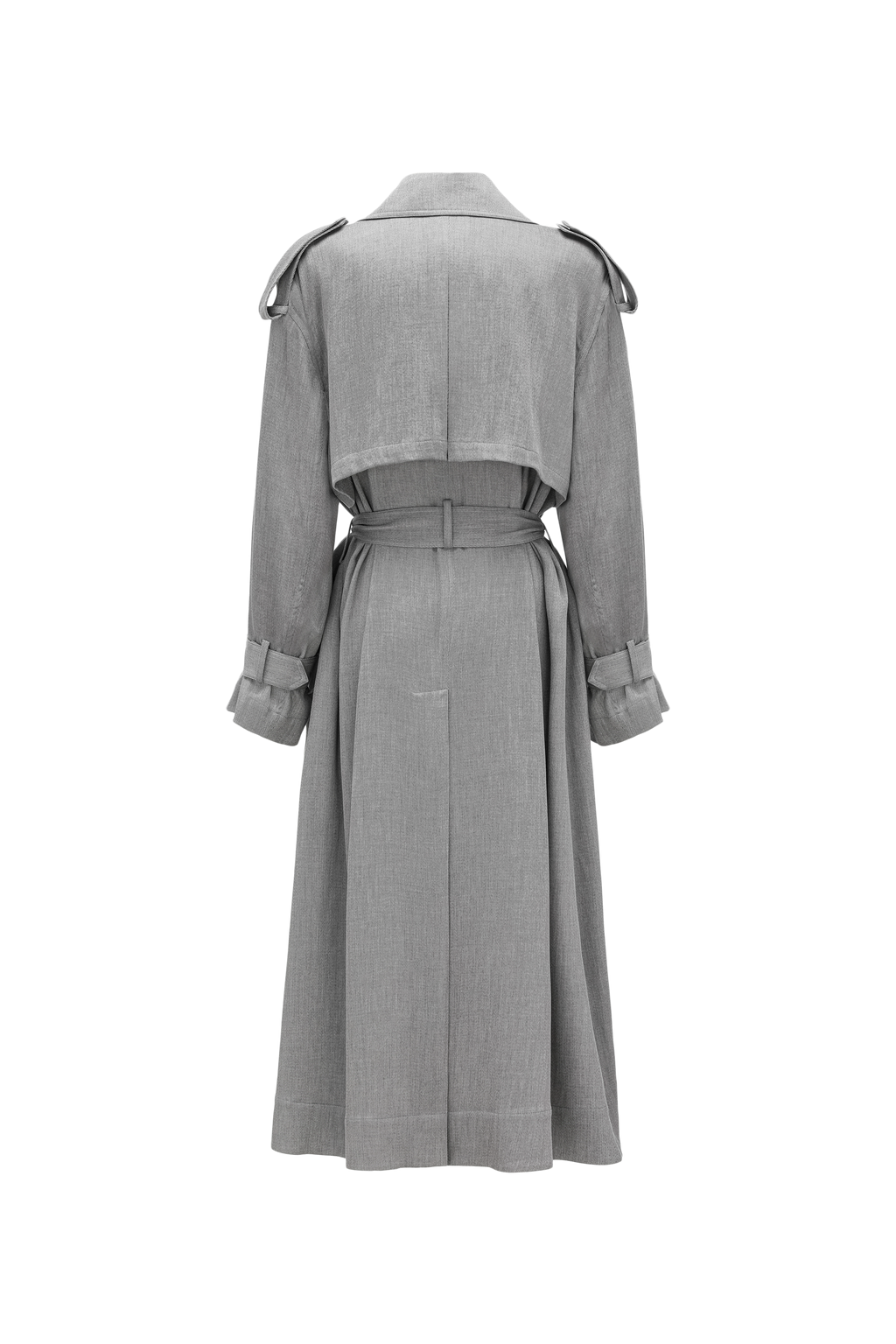 Dropped-Shoulder Oversized Trench Coat